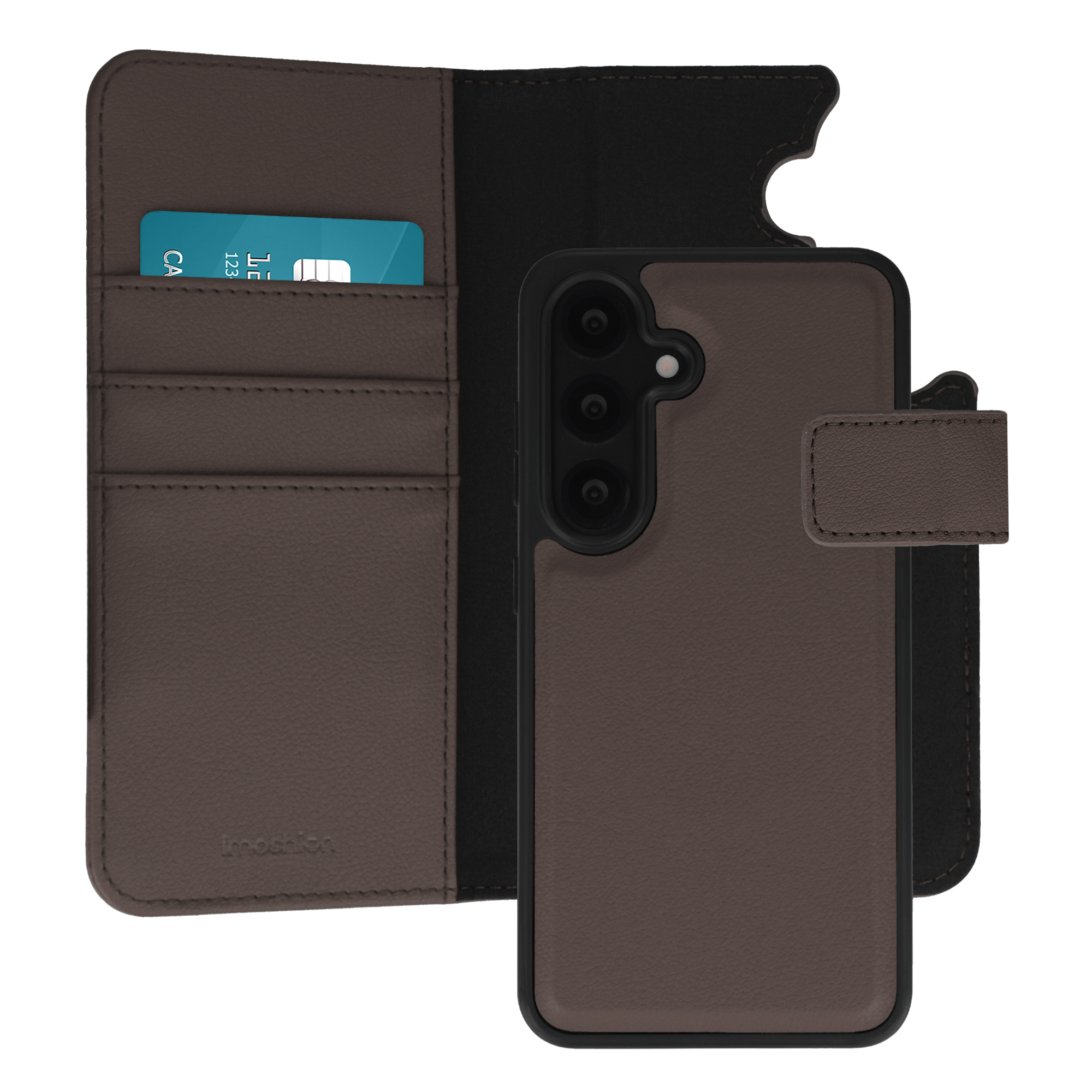 imoshion Herausnehmbare 2-in-1 Luxus-Bookcase für das Samsung Galaxy S25 - Braun