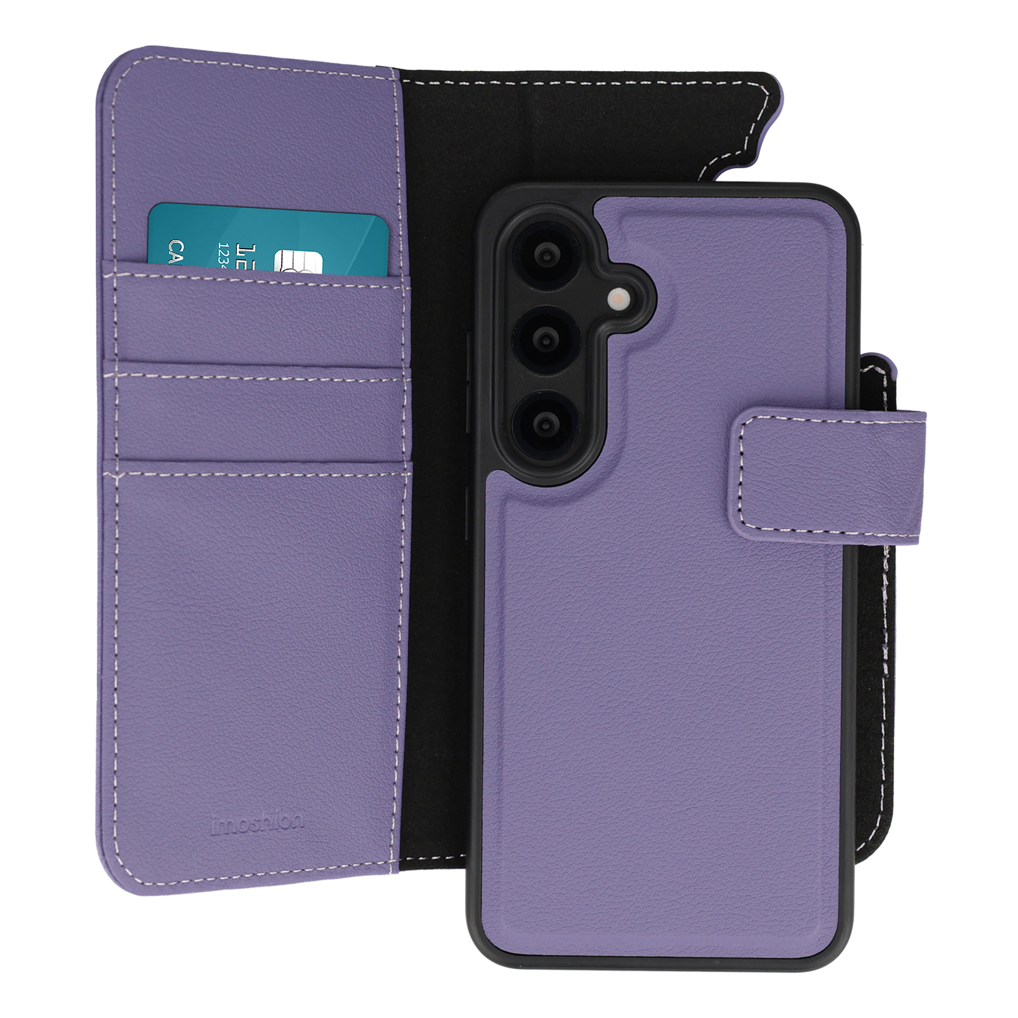 imoshion Herausnehmbare 2-in-1 Luxus-Bookcase für das Samsung Galaxy S25 - Violett