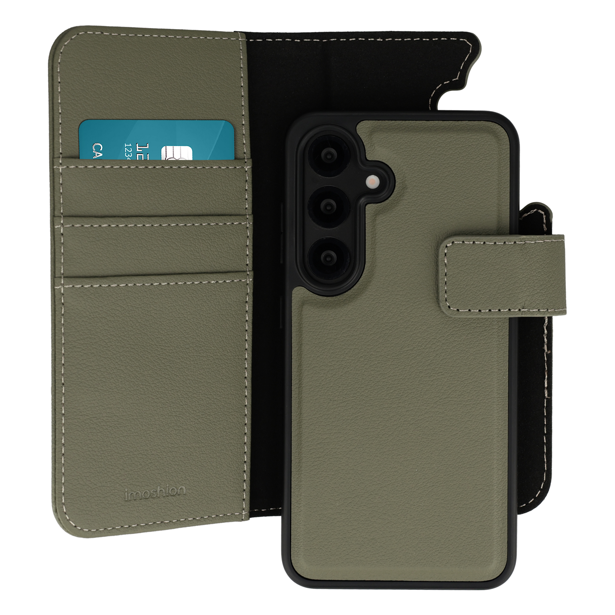 imoshion Herausnehmbare 2-in-1 Luxus-Bookcase für das Samsung Galaxy S25 - Grün