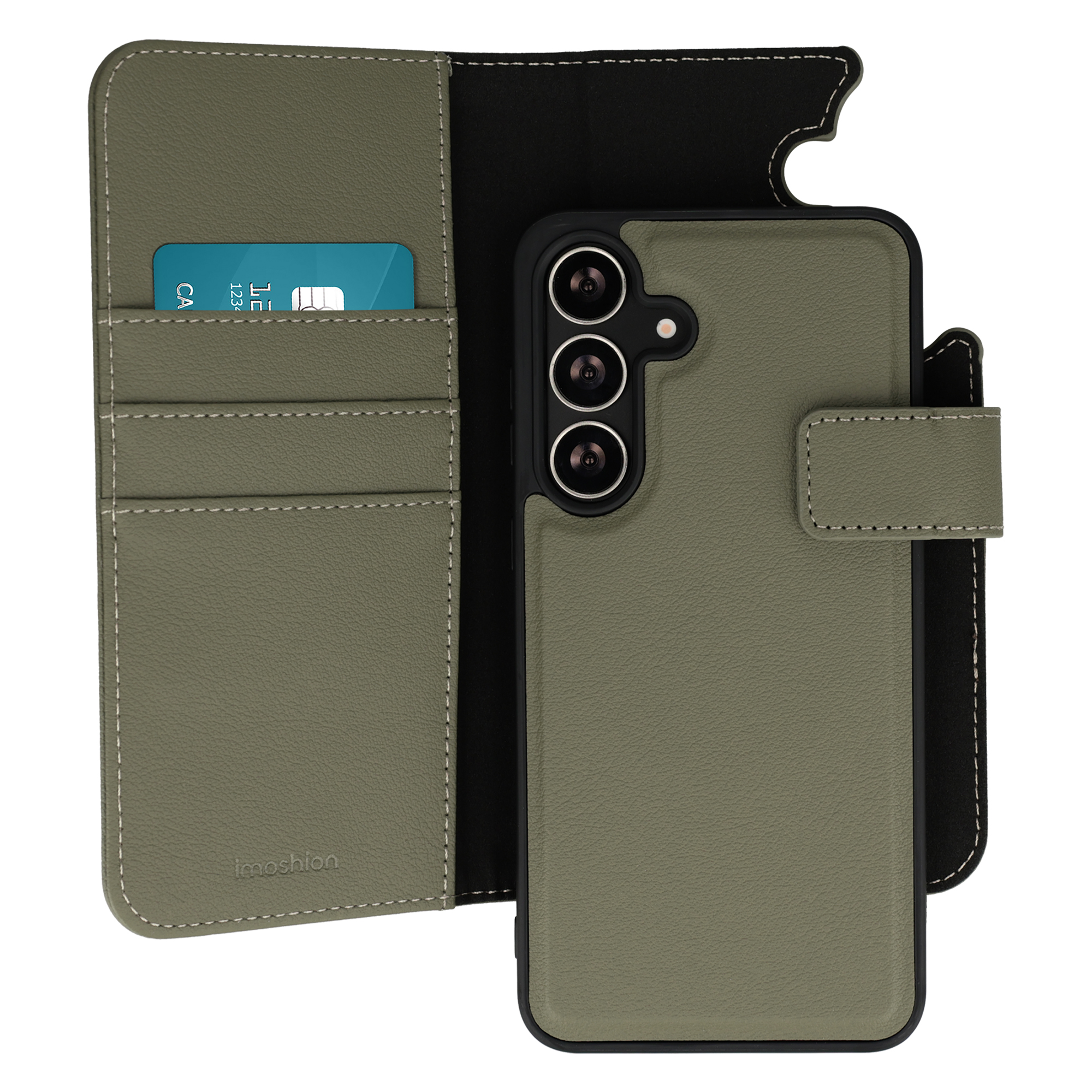 imoshion Herausnehmbare 2-in-1 Luxus-Bookcase für das Samsung Galaxy S25 FE - Grün