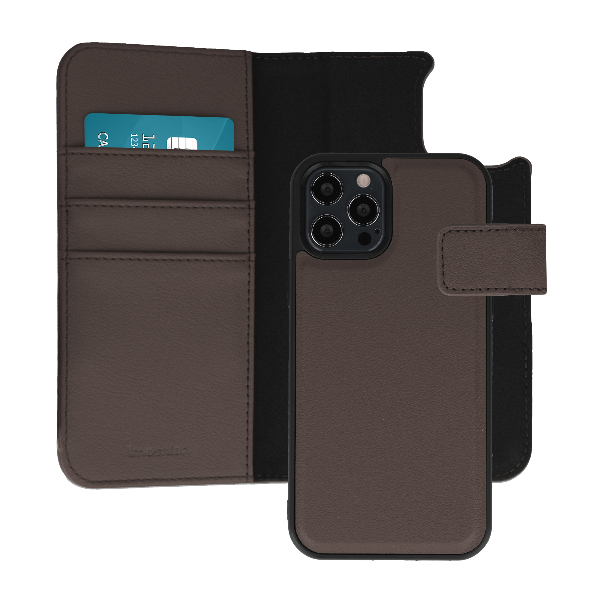 imoshion Herausnehmbare 2-in-1 Luxus-Bookcase für das Apple iPhone 12 (Pro) - Braun