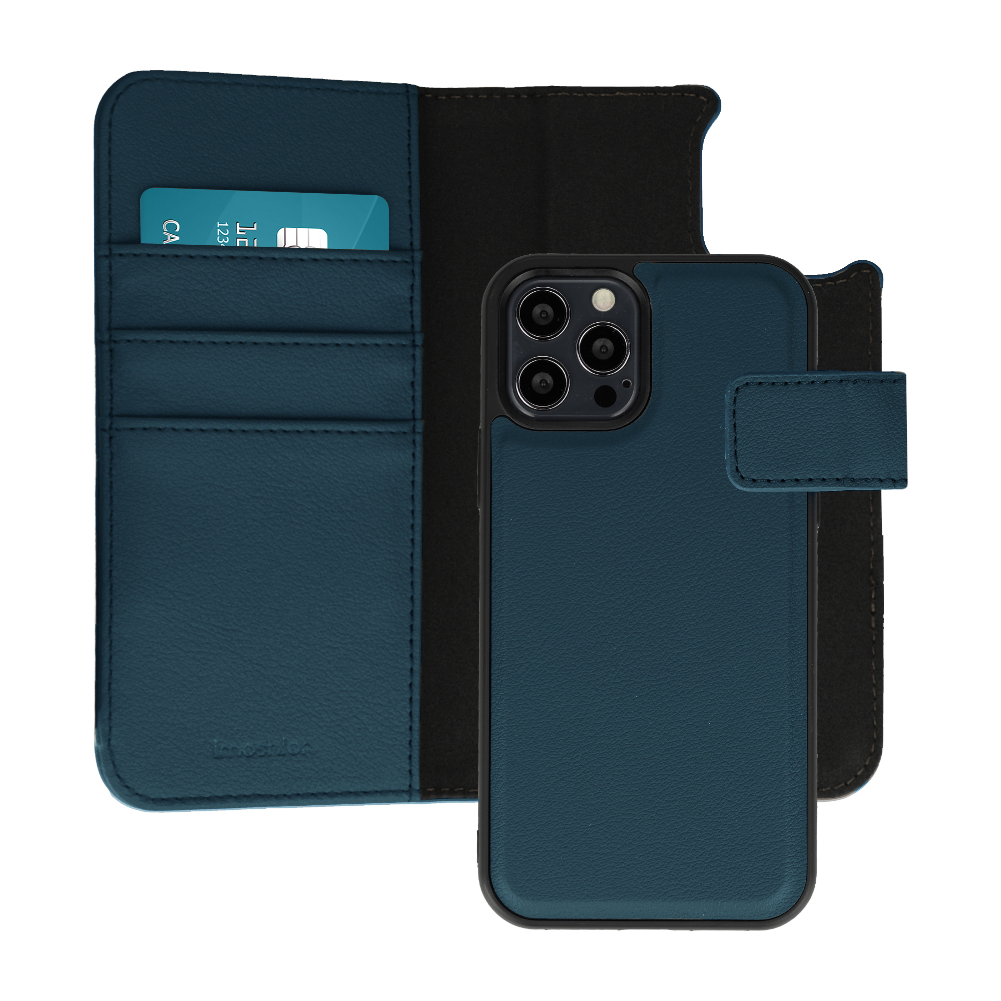 imoshion Herausnehmbare 2-in-1 Luxus-Bookcase für das Apple iPhone 12 (Pro) - Blau