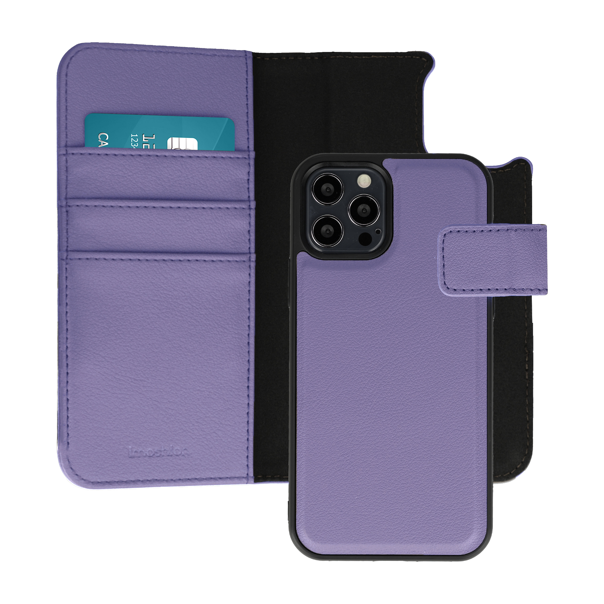 imoshion Herausnehmbare 2-in-1 Luxus-Bookcase für das Apple iPhone 12 (Pro) - Violett