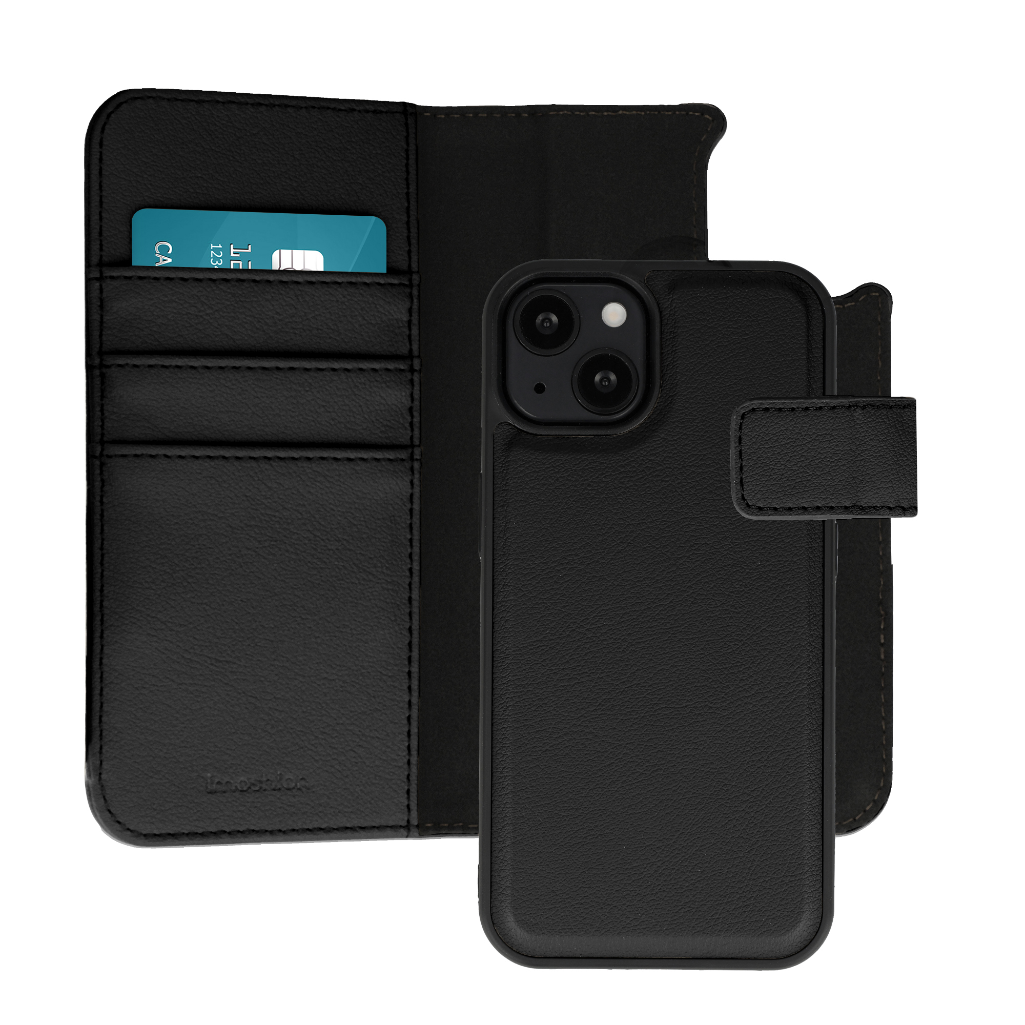 imoshion Herausnehmbare 2-in-1 Luxus-Bookcase für das Apple iPhone 13 - Schwarz