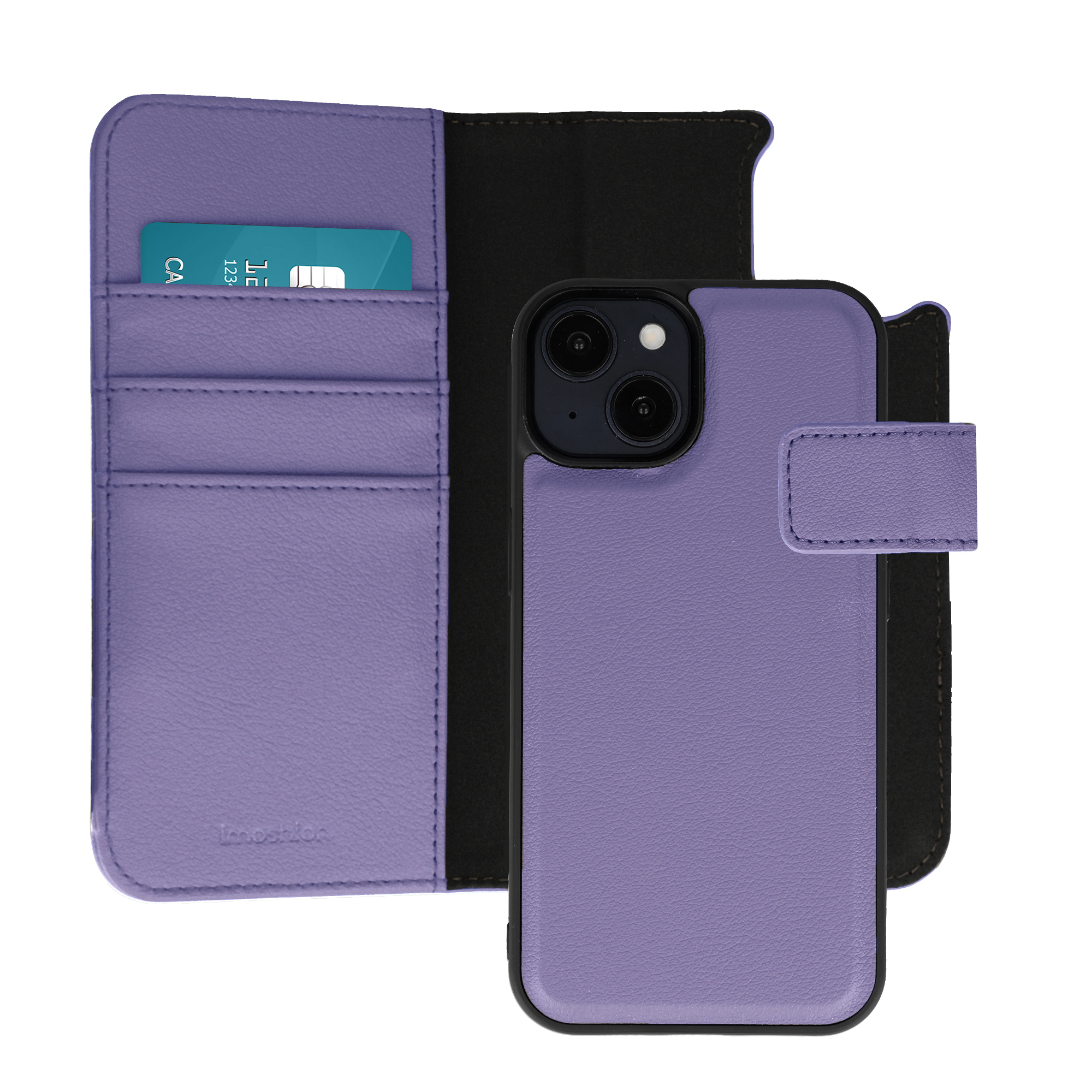 imoshion Herausnehmbare 2-in-1 Luxus-Bookcase für das Apple iPhone 14 - Violett