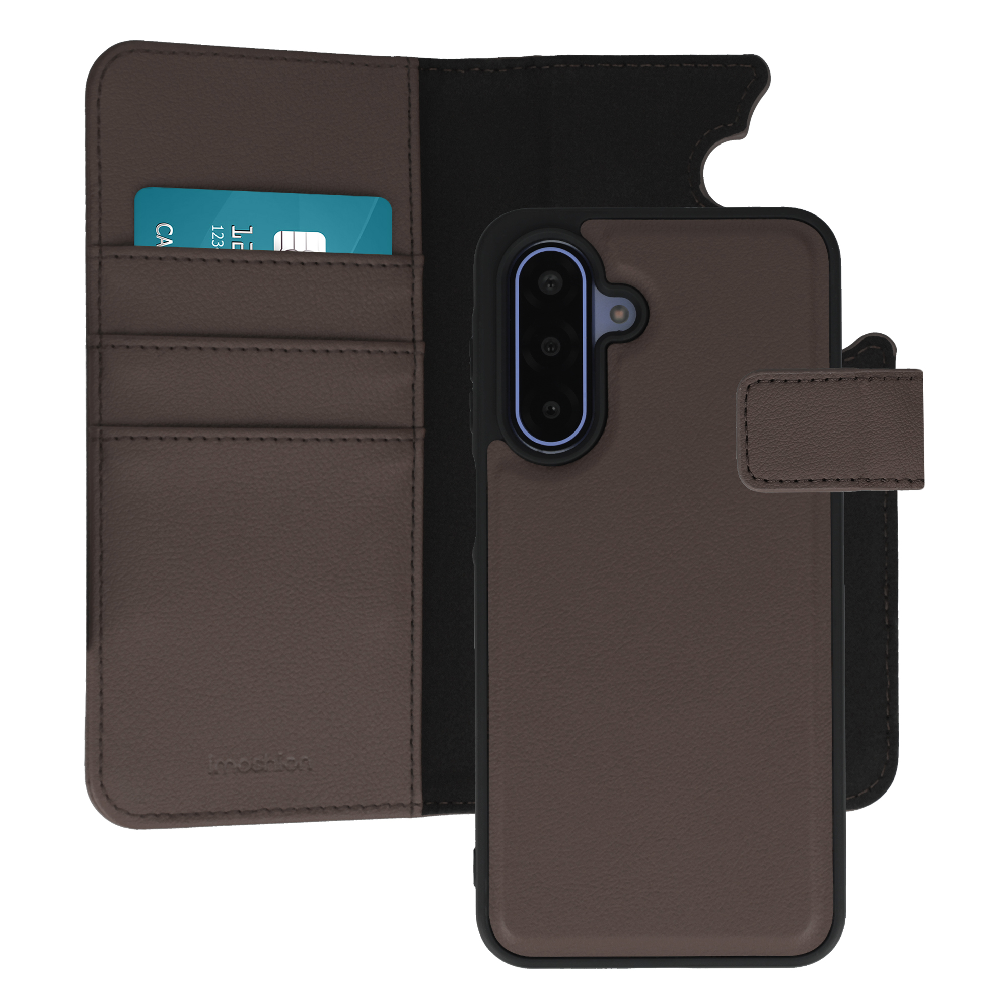 imoshion Herausnehmbare 2-in-1 Luxus-Bookcase für das Samsung Galaxy A17 (5G) / (4G) - Braun