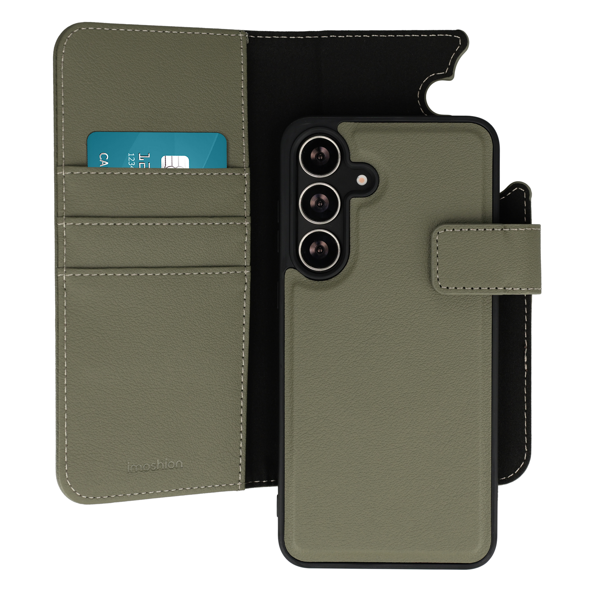 imoshion Herausnehmbare 2-in-1 Luxus-Bookcase für das Samsung Galaxy S24 FE - Grün