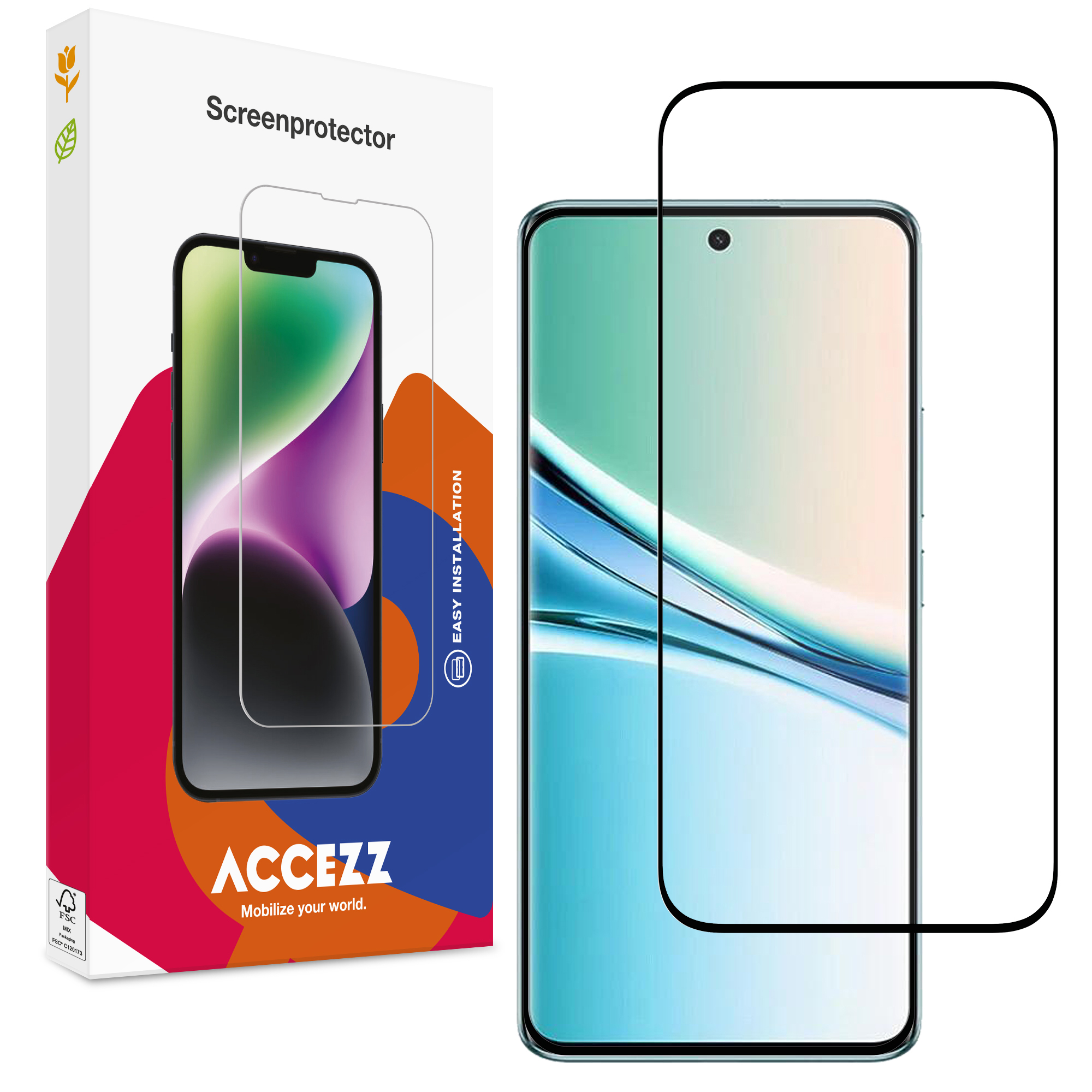 Accezz Full Cover Screen Protector aus gehärtetem Glas für das Xiaomi Redmi Note 15 (4G)