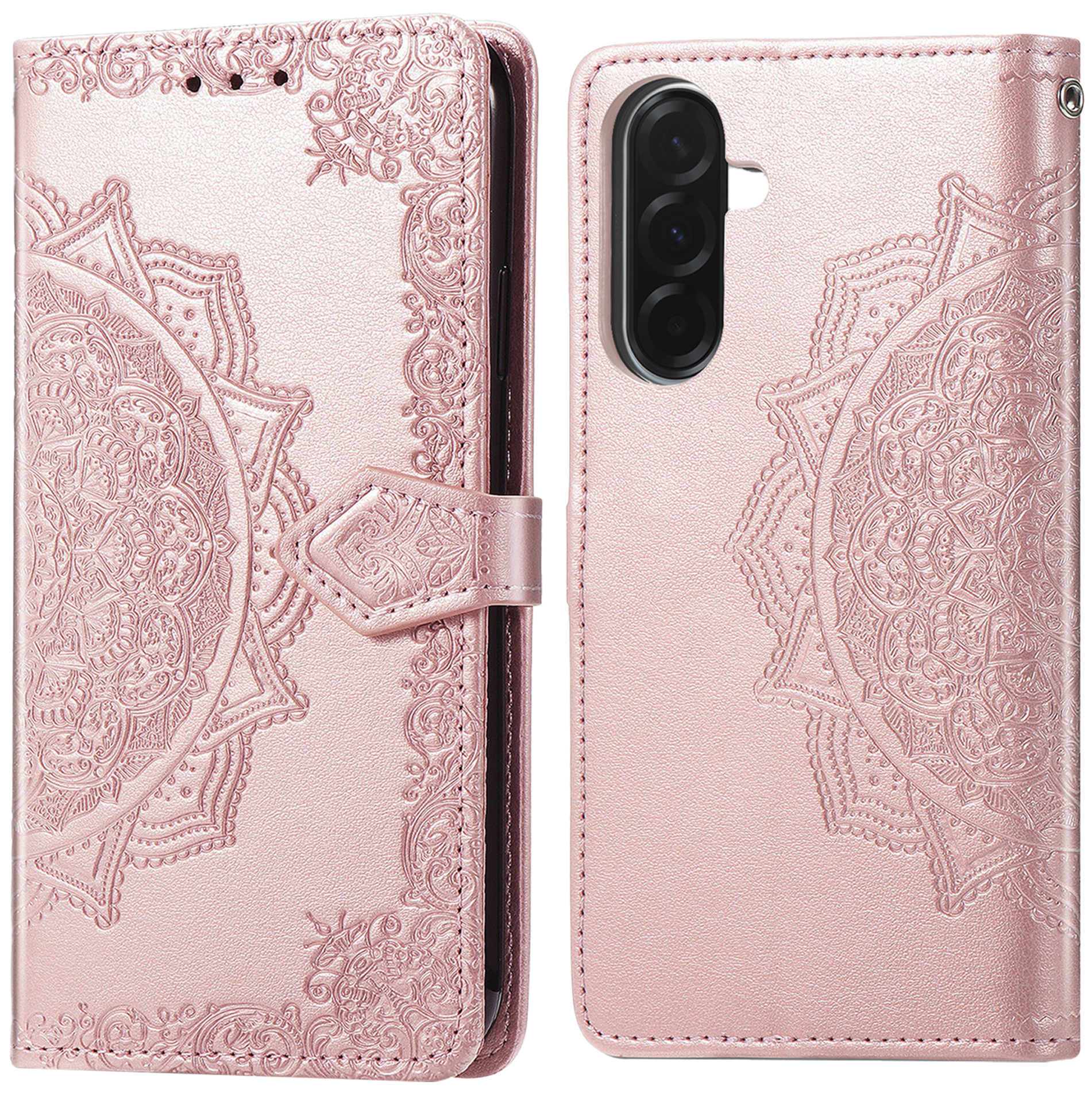 imoshion Mandala Klapphülle für das Samsung Galaxy A57 (5G) - Rosé gold