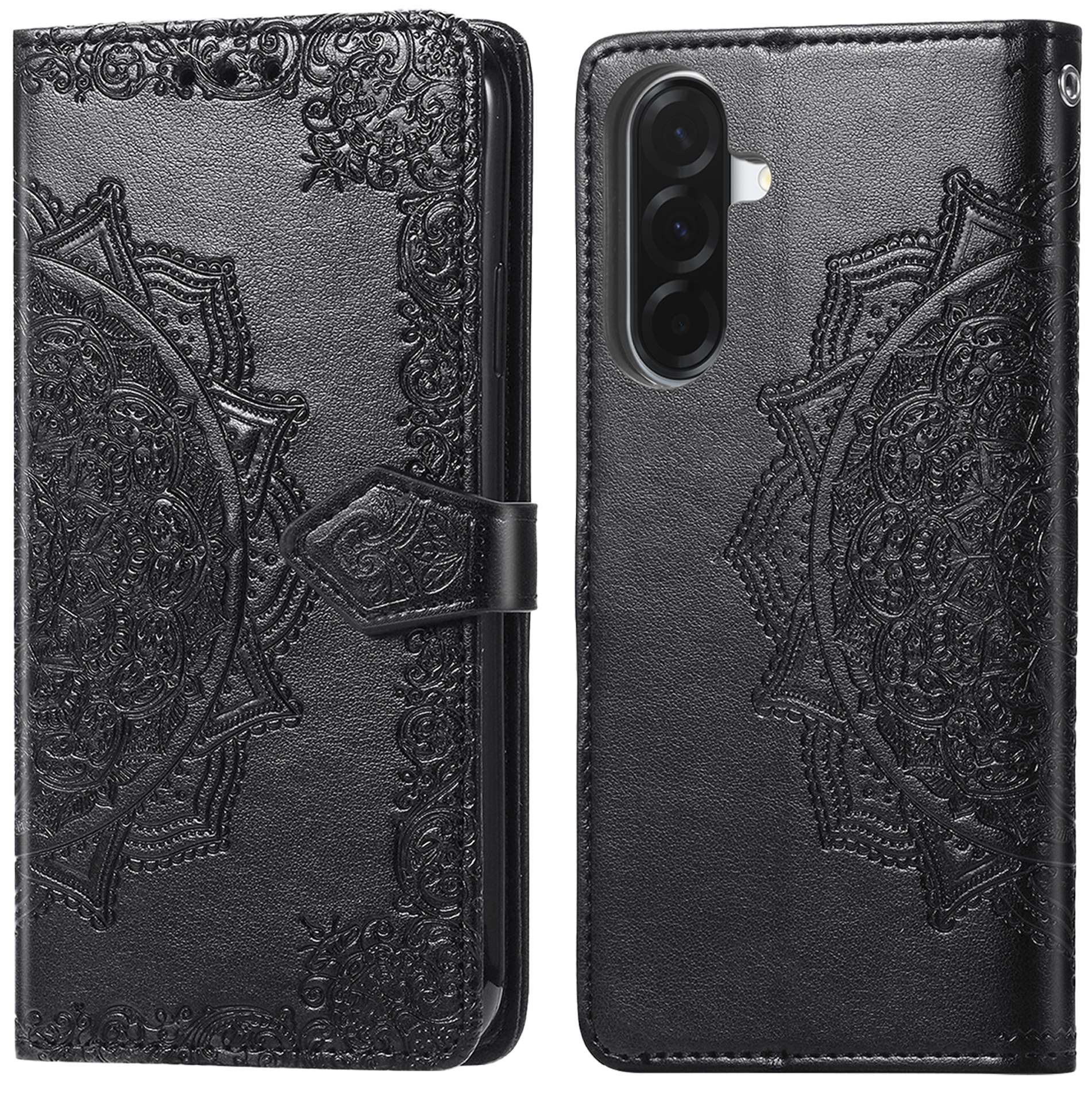 imoshion Mandala Klapphülle für das Samsung Galaxy A57 (5G) - Schwarz