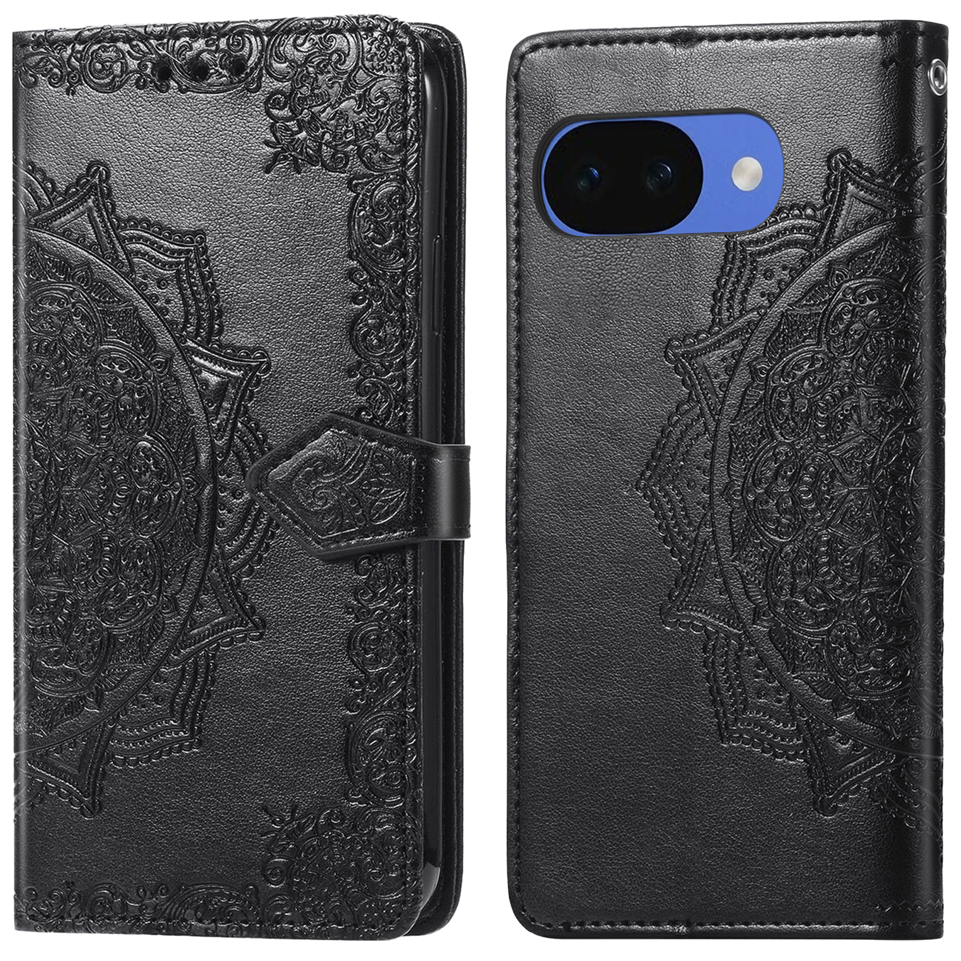 imoshion Mandala Klapphülle für das Google Pixel 10a - Schwarz