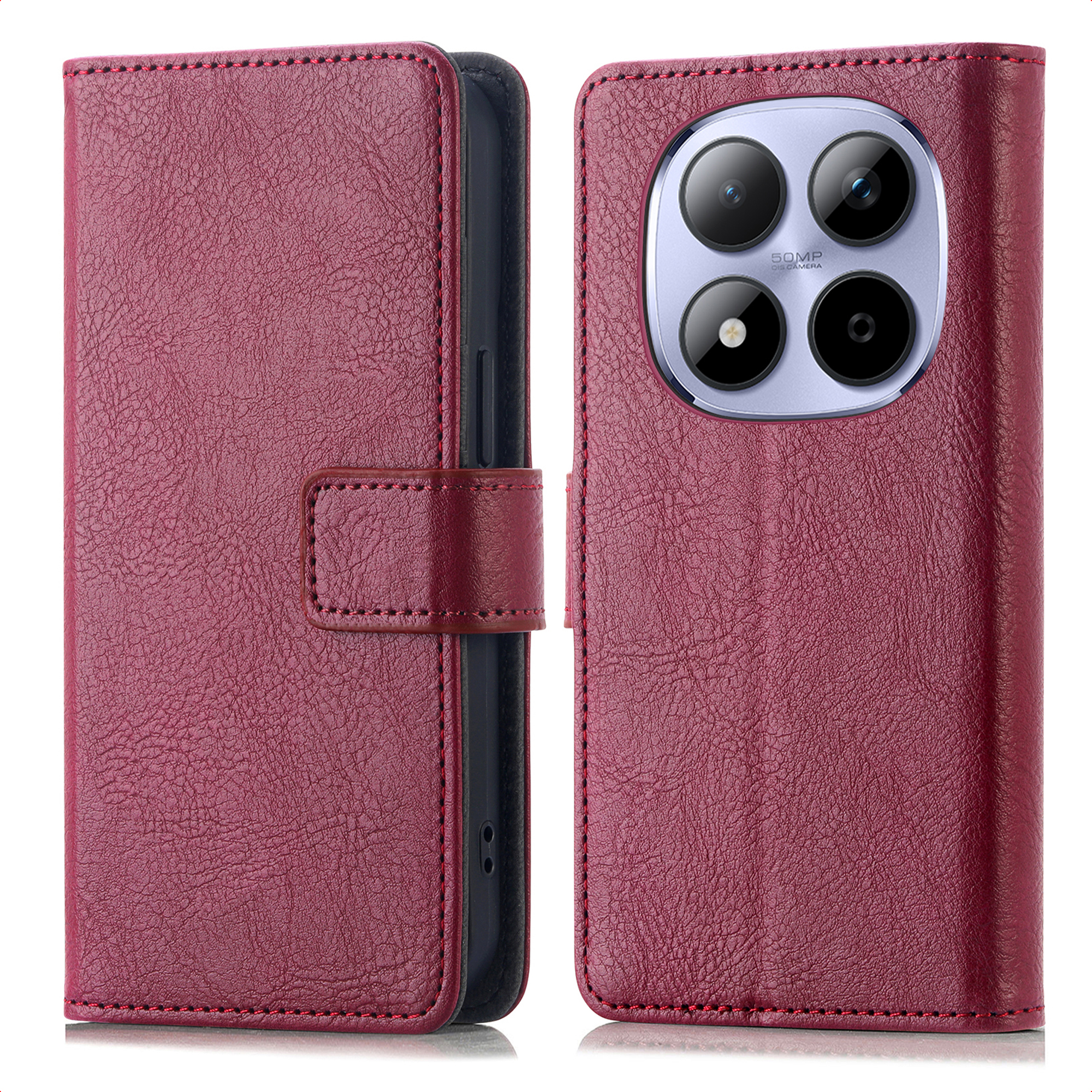 imoshion Luxuriöse Klapphülle für das Xiaomi Redmi Note 15 Pro Plus (5G) - Bordeaux