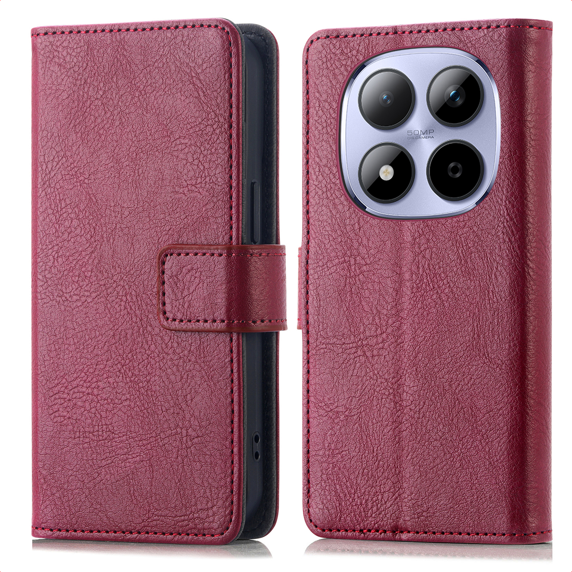 imoshion Luxuriöse Klapphülle für das Xiaomi Redmi Note 15 (4G) - Bordeaux