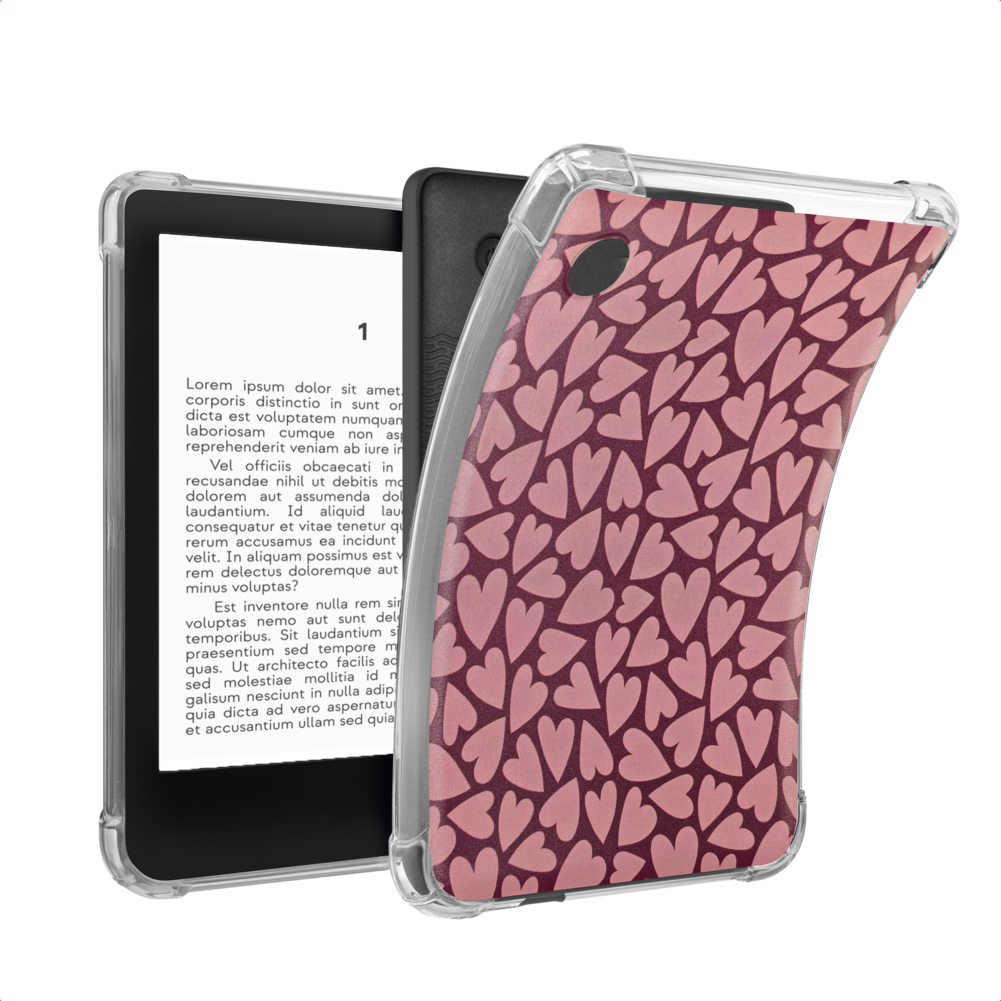 imoshion Design Clear Backcover für das Kobo Clara Colour / Clara BW - Hearty Blush
