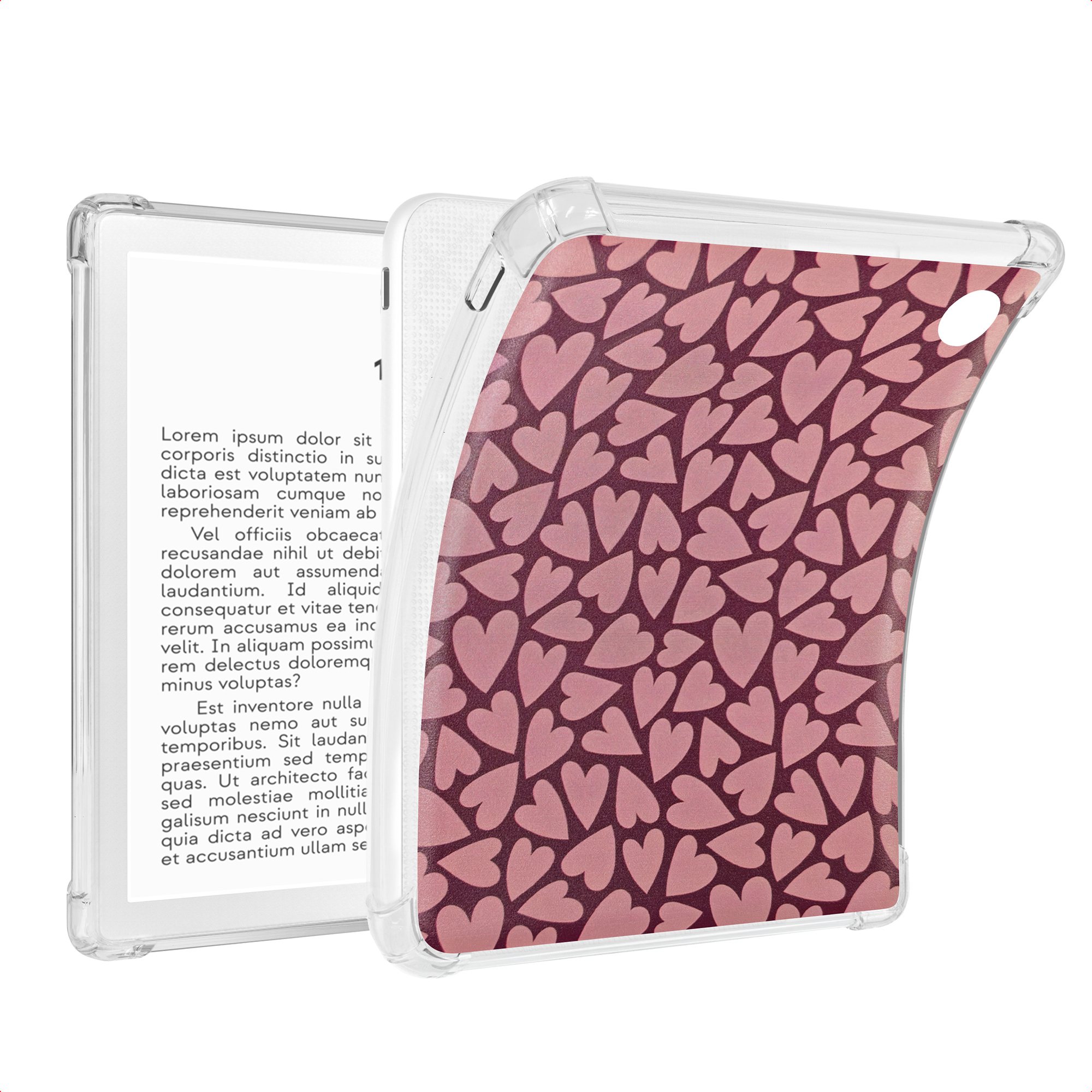 imoshion Design Clear Backcover für das Kobo Libra Colour - Hearty Blush