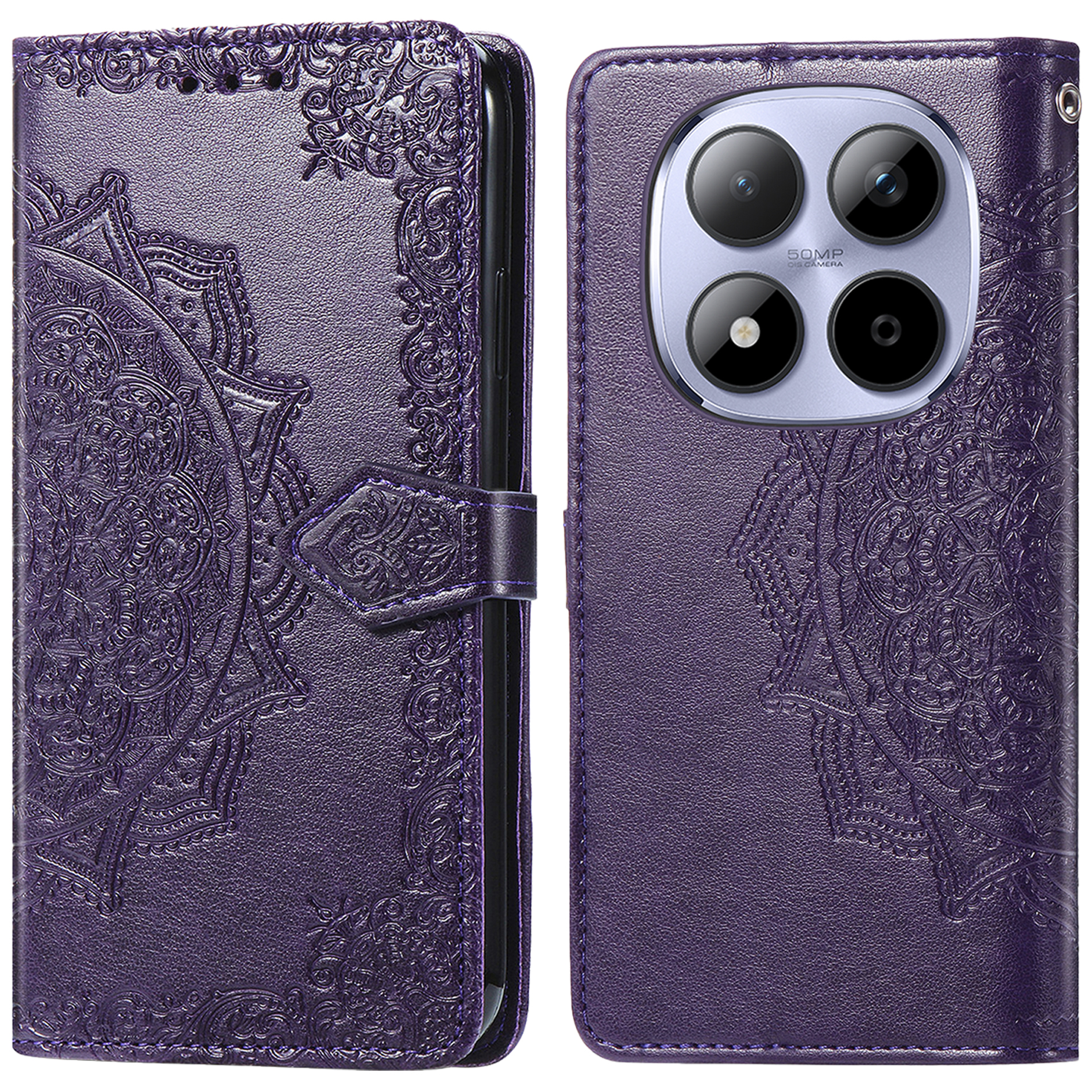 imoshion Mandala Klapphülle für das Xiaomi Redmi Note 15 Pro (5G) - Violett