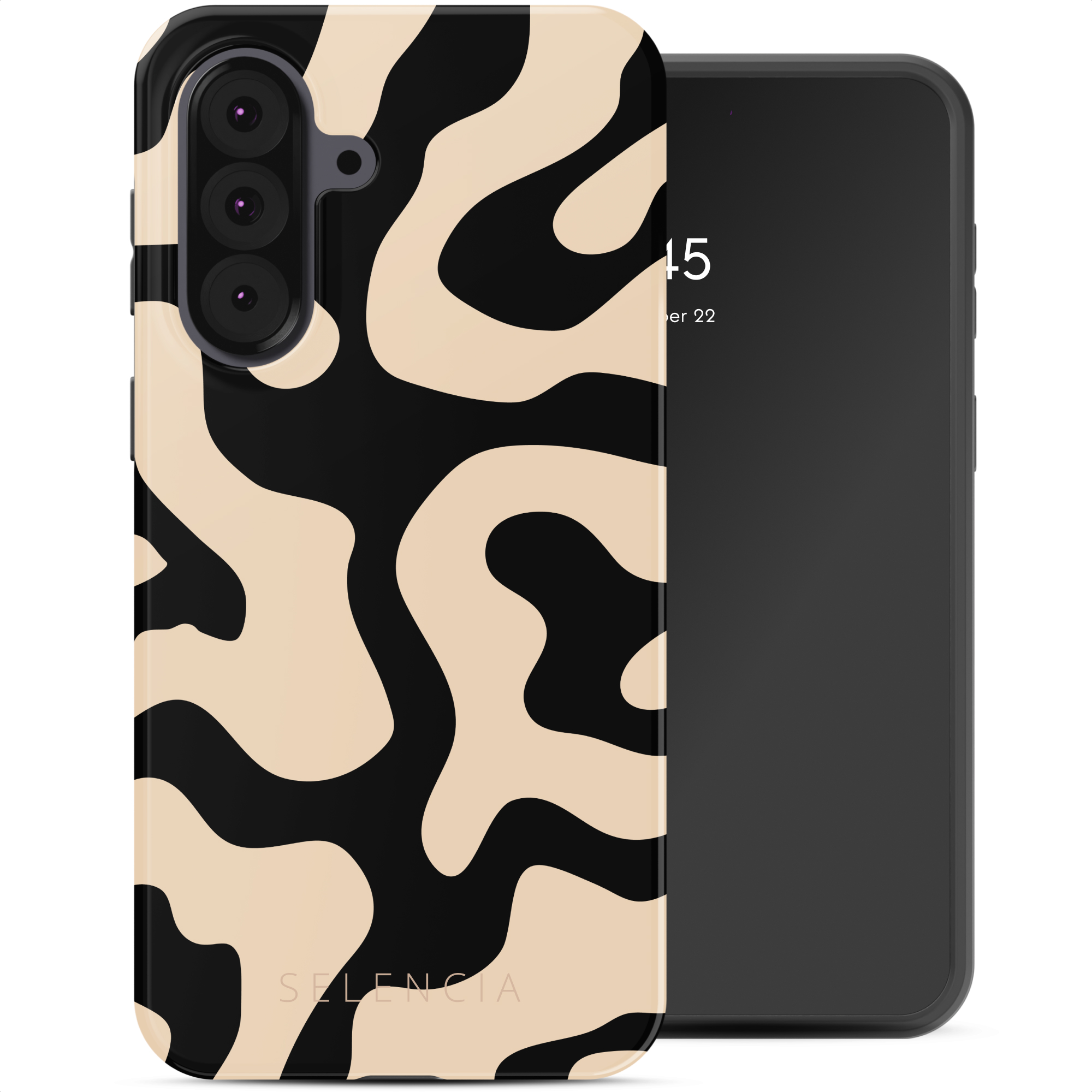 Selencia Vivid Back Cover für das Samsung Galaxy A37 (5G) - Art Wave Black