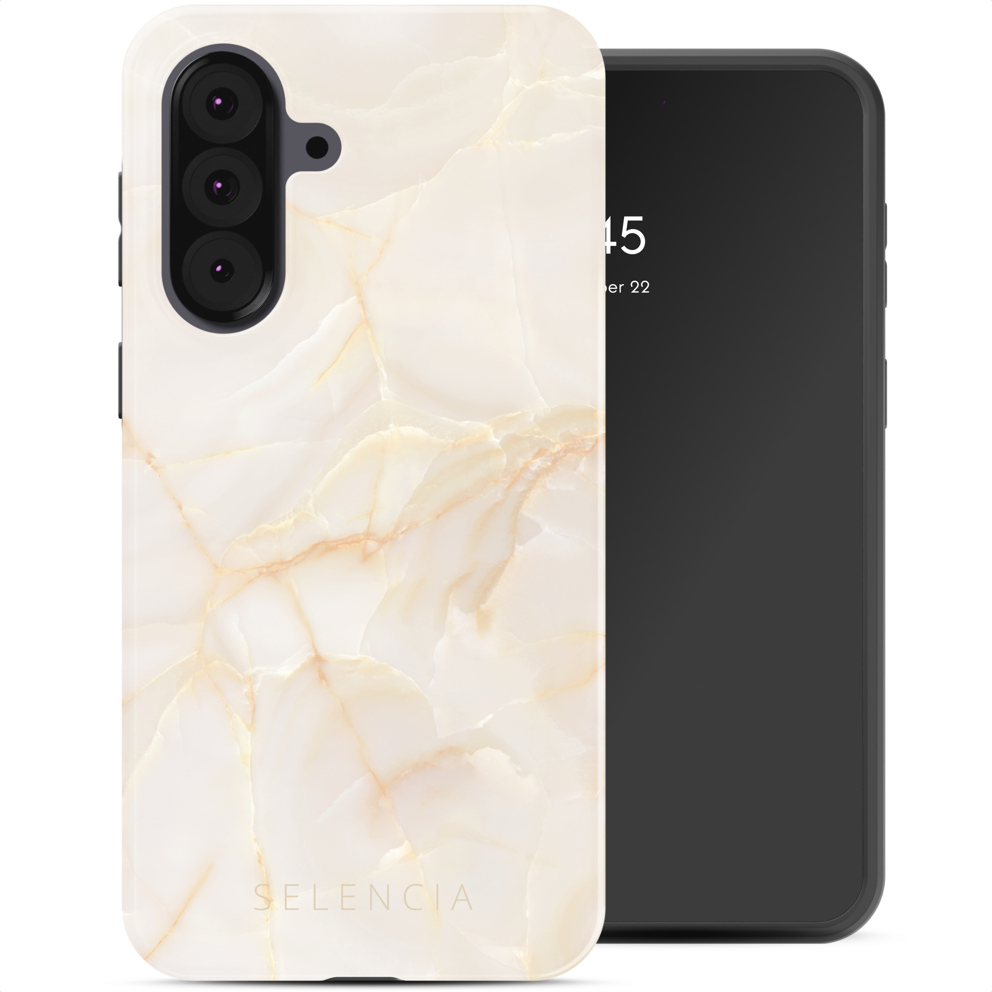 Selencia Vivid Back Cover für das Samsung Galaxy A37 (5G) - Golden Beige Marble