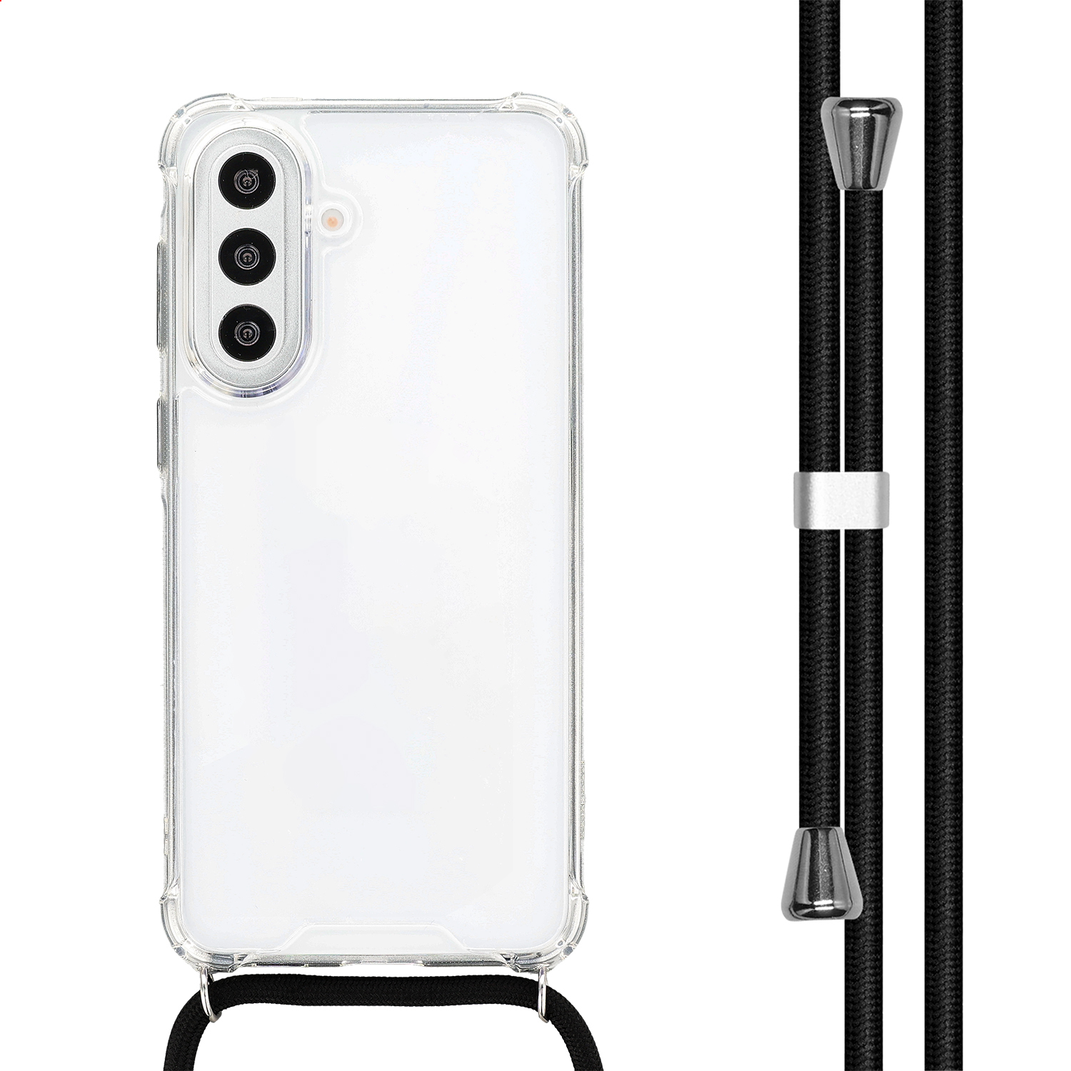 imoshion Transparentes Backcover mit Band für das Samsung Galaxy A57 (5G) - Schwarz