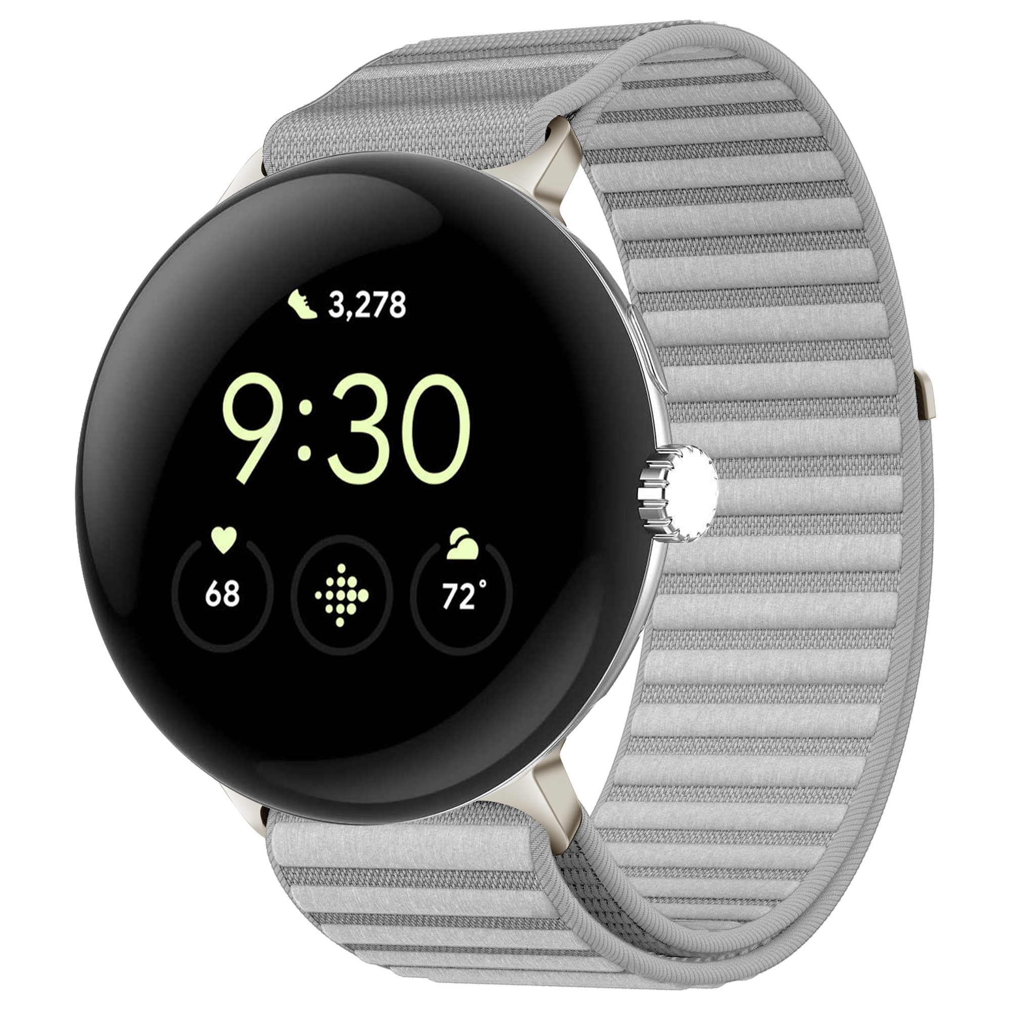 imoshion Nylonarmband für Google Pixel Watch 5 / 4 / 3 (45 mm) - Hellgrau