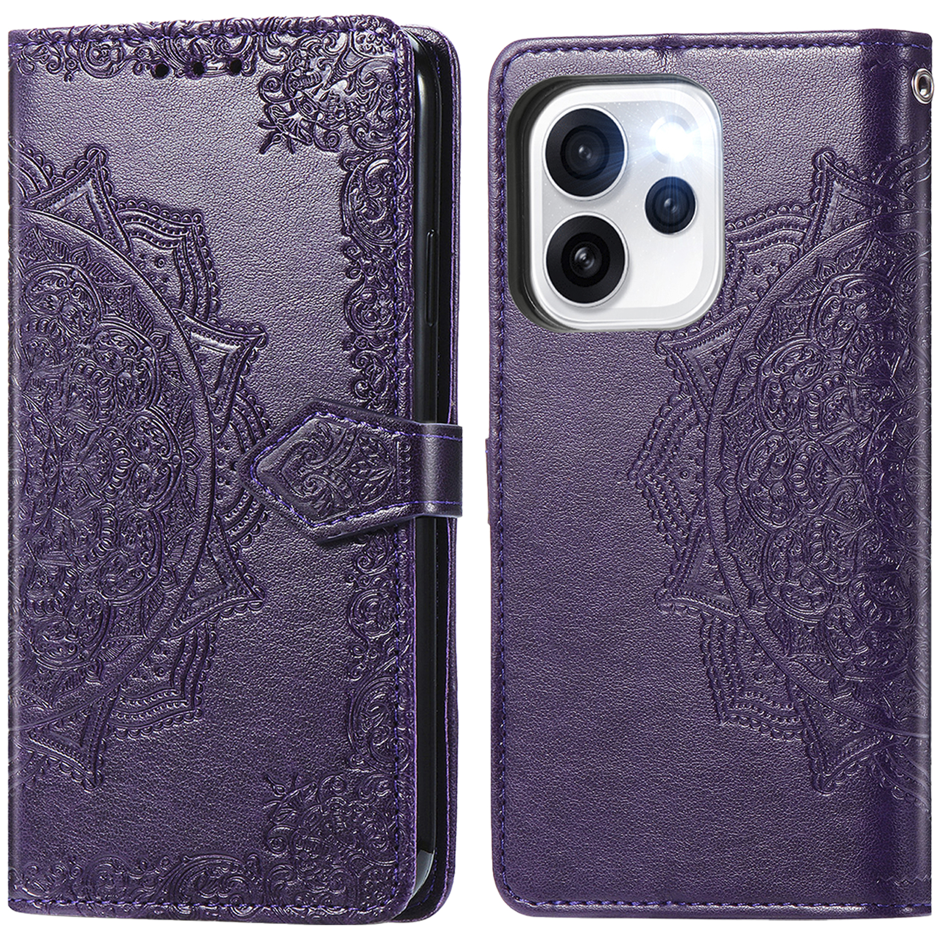 imoshion Mandala Klapphülle für das Oppo Reno15 F (5G) - Violett