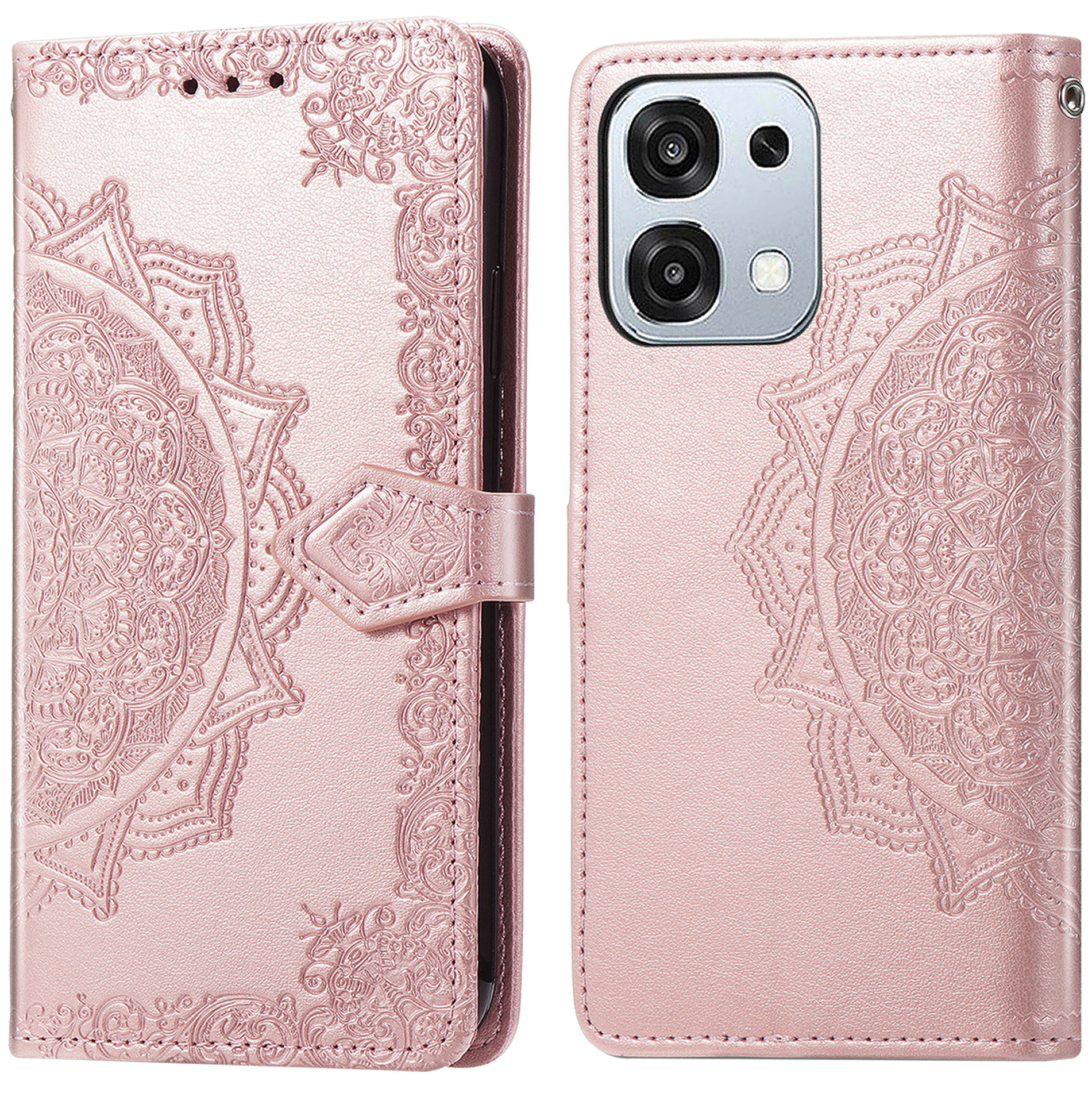 imoshion Mandala Klapphülle für das Oppo A6 Pro (5G) - Rose Gold