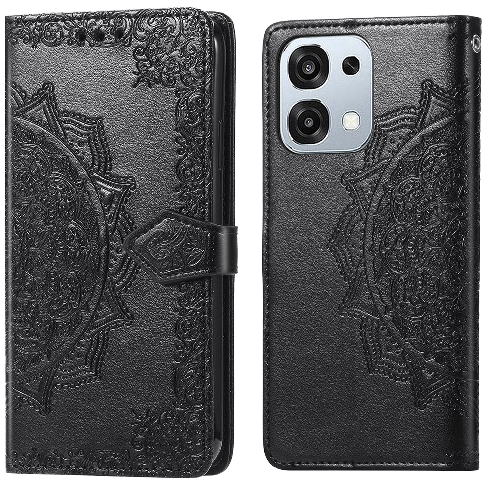 imoshion Mandala Klapphülle für das Oppo A6 Pro (5G) - Schwarz
