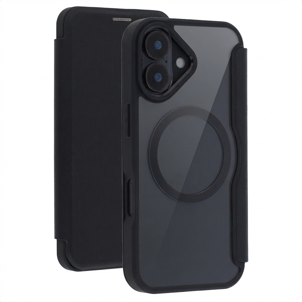 imoshion Transparente Bookcase mit MagSafe für das Apple iPhone 17 - Schwarz