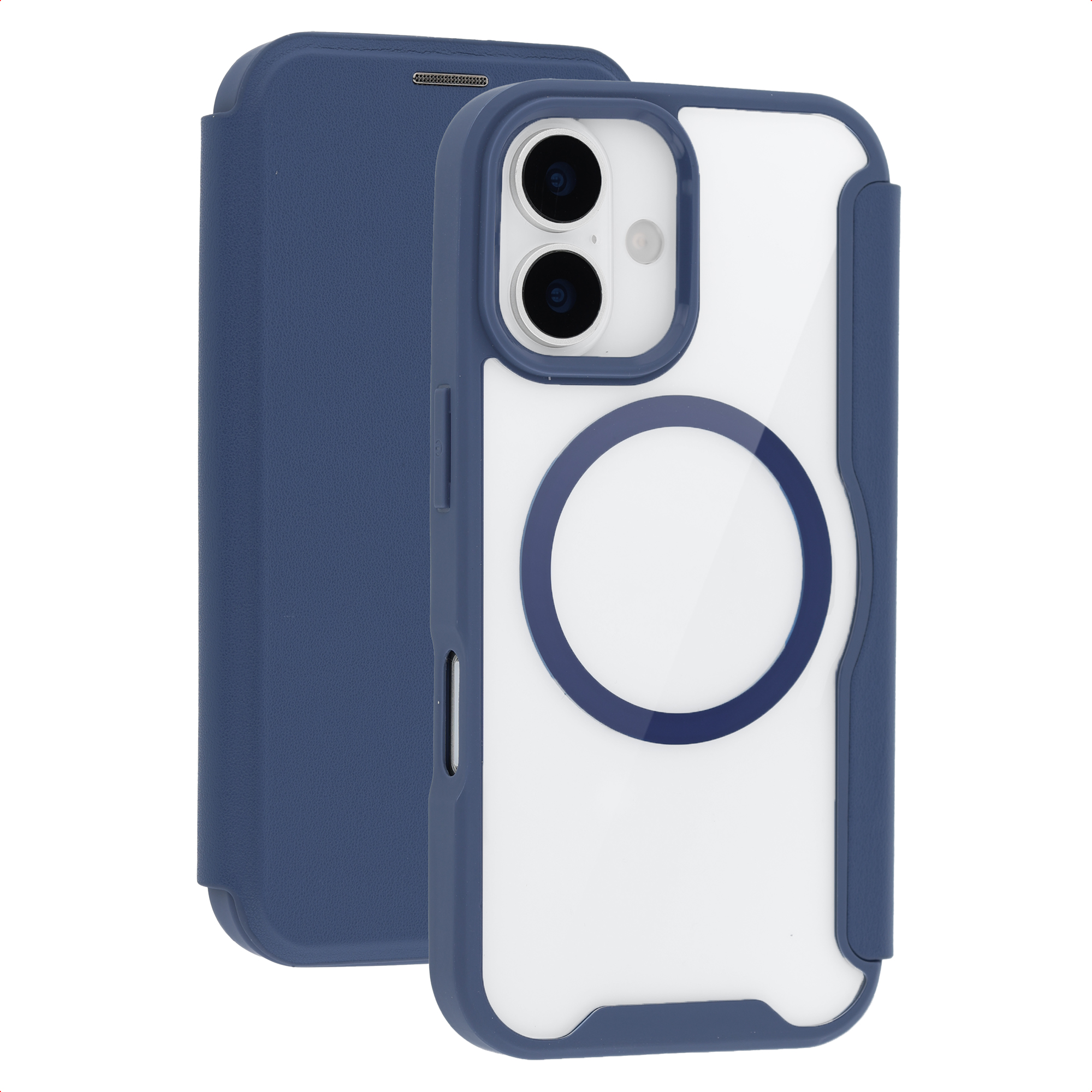 imoshion Transparente Bookcase mit MagSafe für das Apple iPhone 16 - Blau