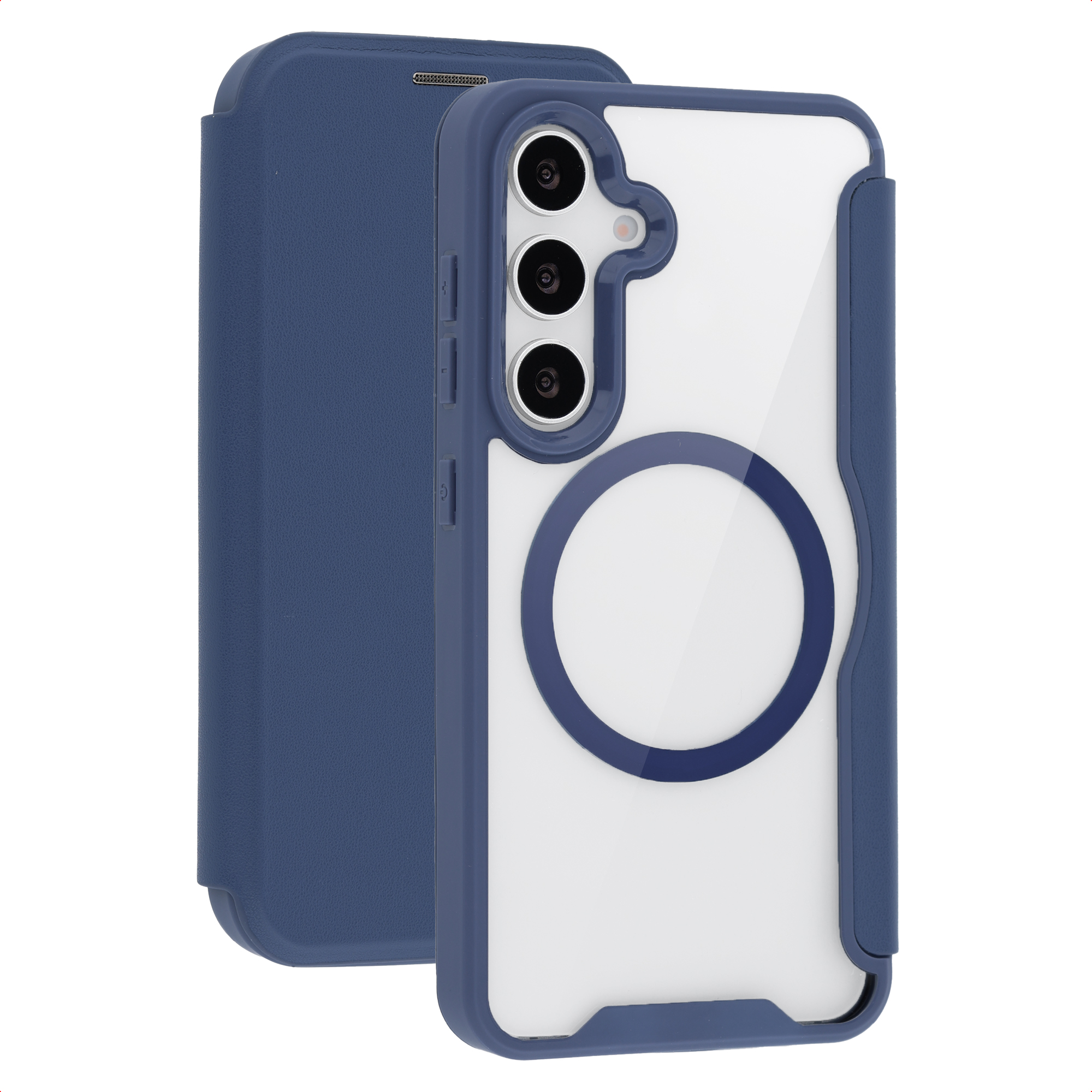 imoshion Transparente Bookcase mit MagSafe für das Samsung Galaxy S25 / S24 - Blau