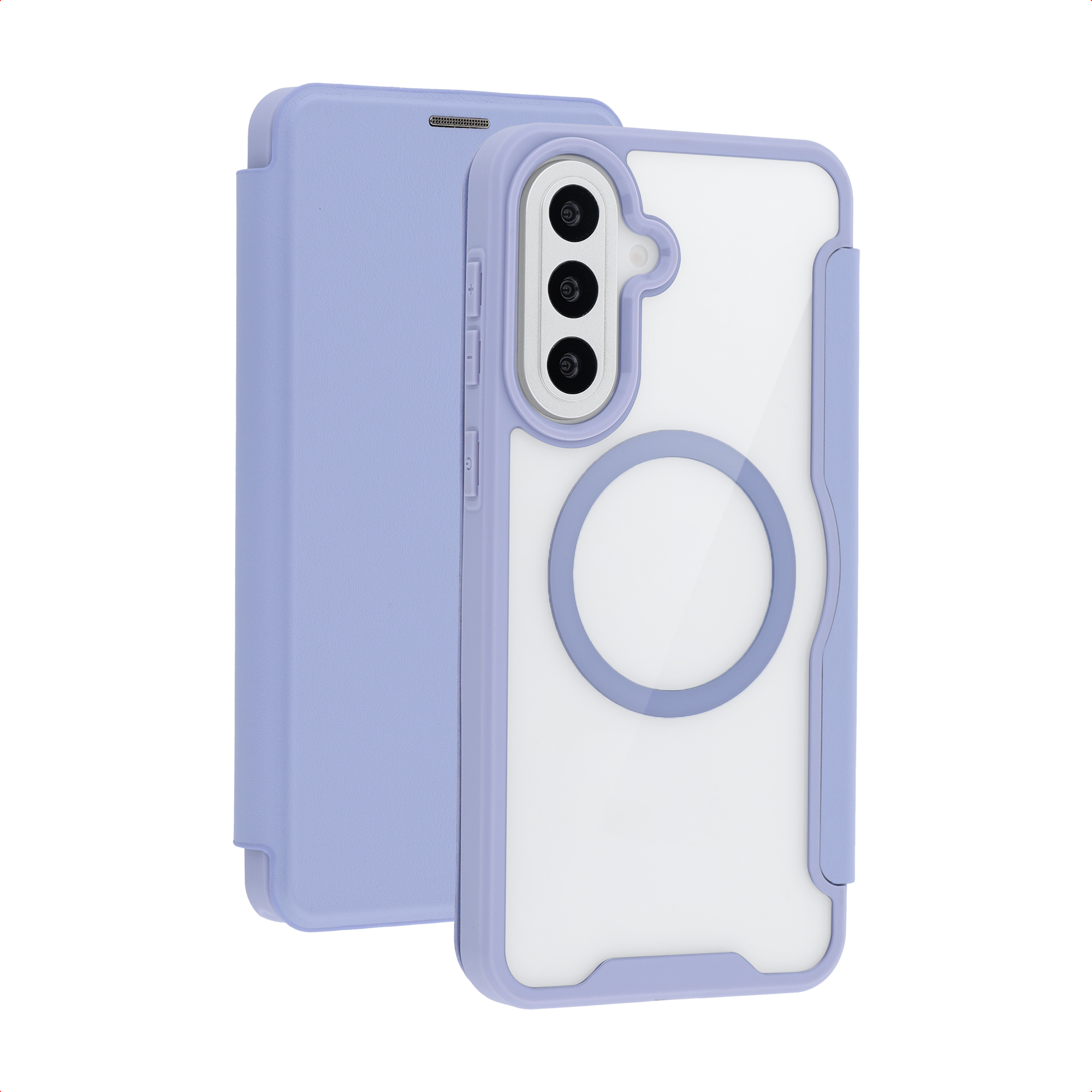 imoshion Transparente Bookcase mit MagSafe für das Samsung Galaxy A57 (5G) - Lila