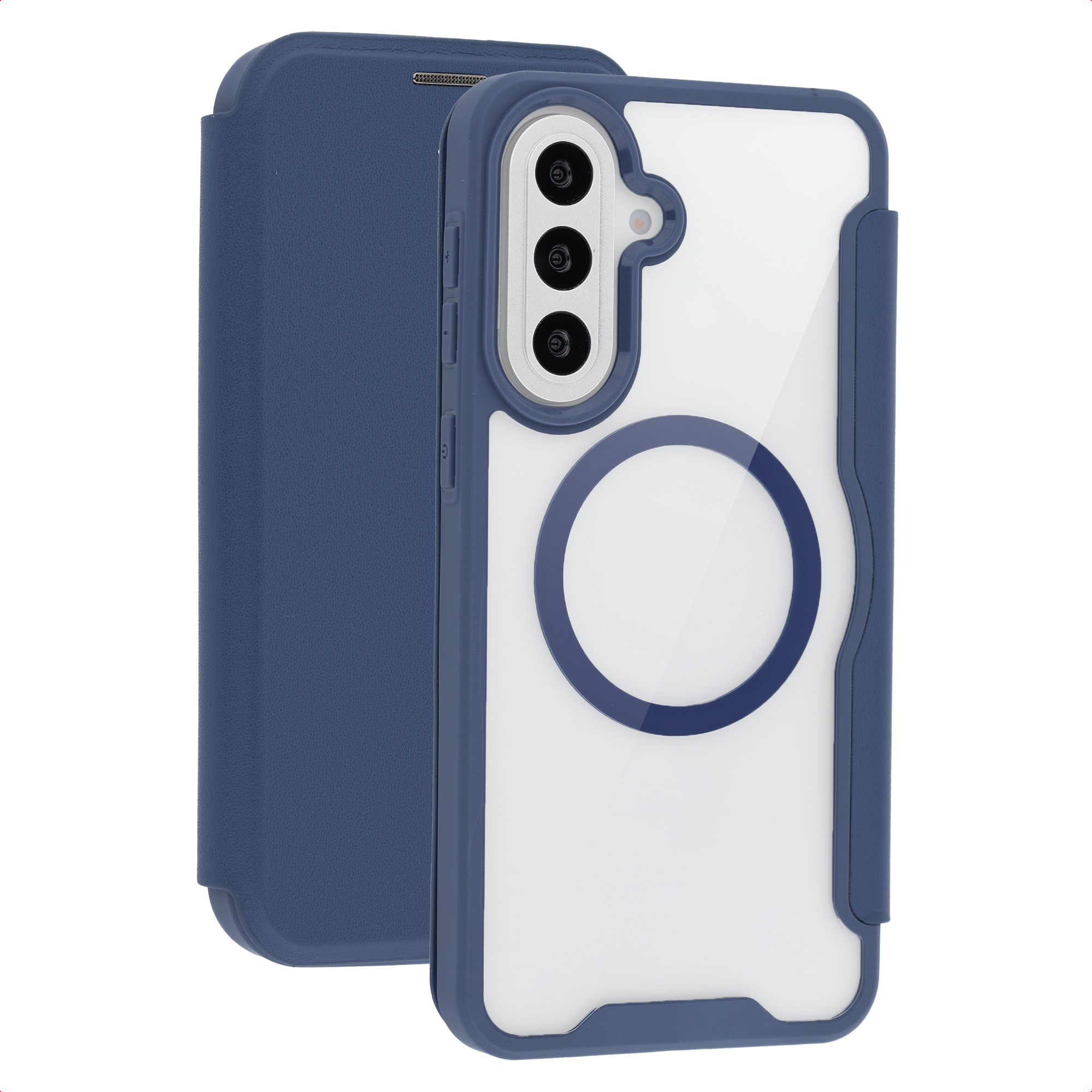 imoshion Transparente Bookcase mit MagSafe für das Samsung Galaxy A57 (5G) - Blau