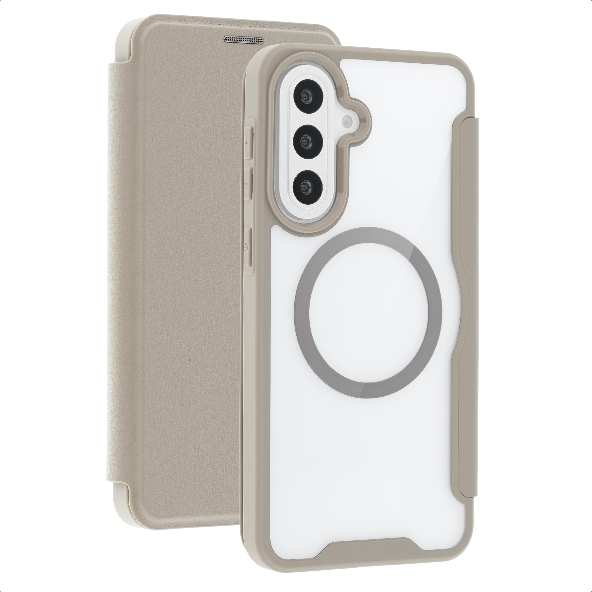 imoshion Transparente Bookcase mit MagSafe für das Samsung Galaxy A57 (5G) - Beige