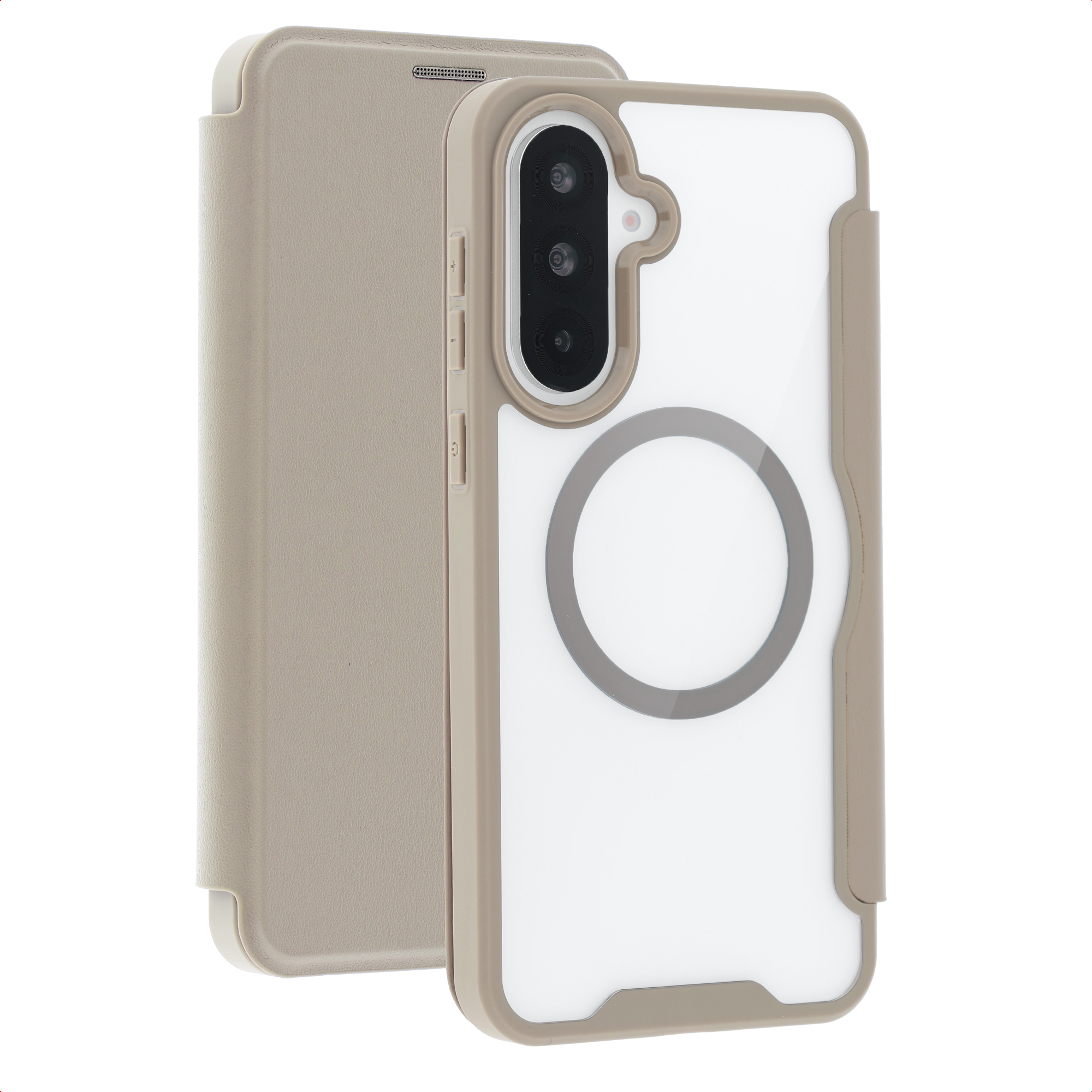imoshion Transparente Bookcase mit MagSafe für das Samsung Galaxy A37 (5G) - Beige