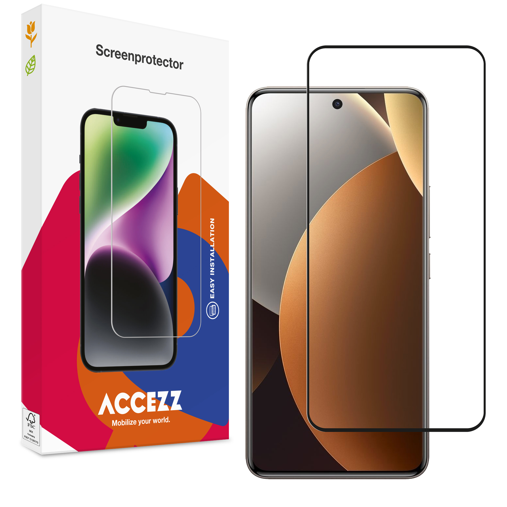 Accezz Full Cover Screen Protector aus gehärtetem Glas für das Xiaomi Redmi Note 15 Pro (4G)