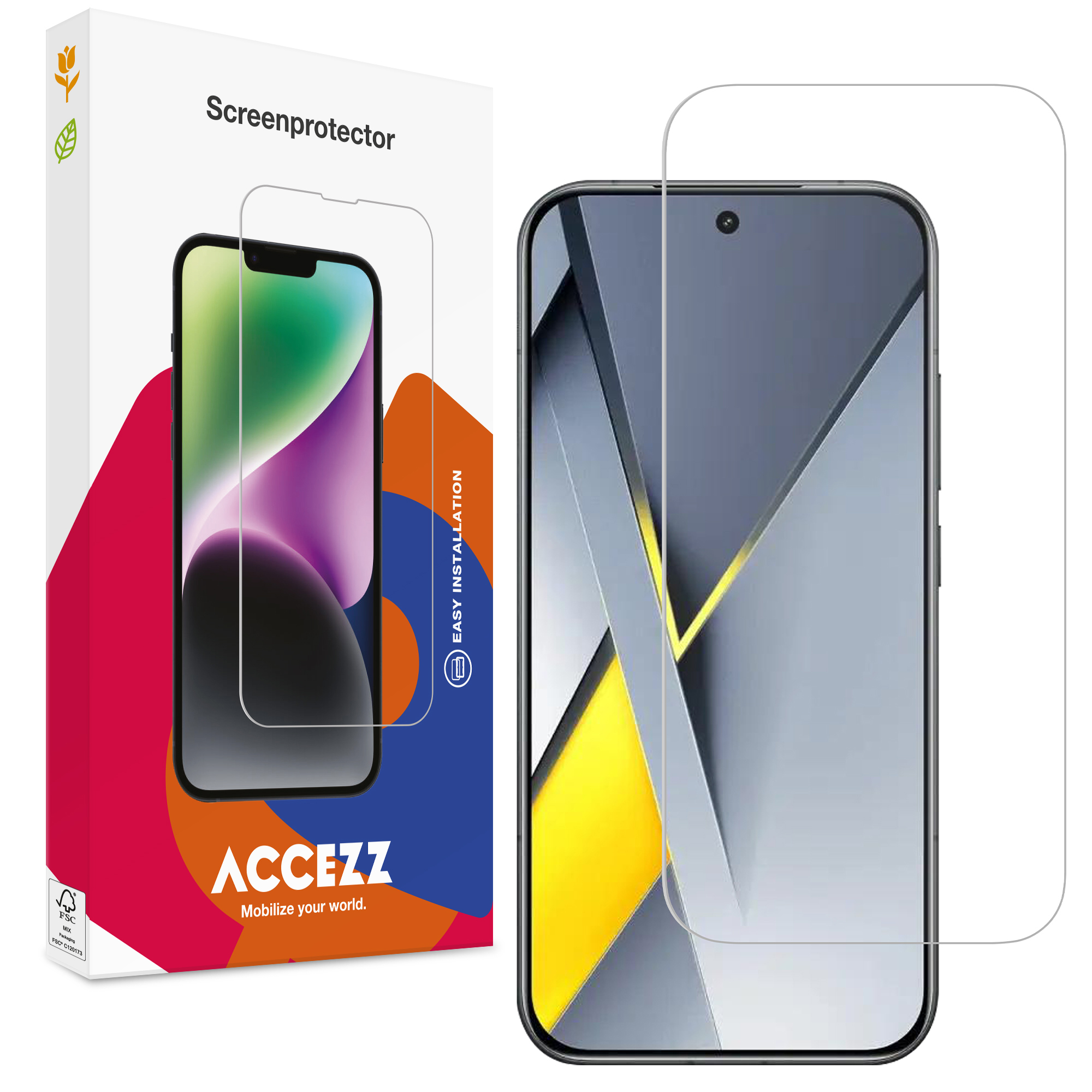 Accezz Screen Protector aus gehärtetem Glas für das Xiaomi Poco F8 Pro