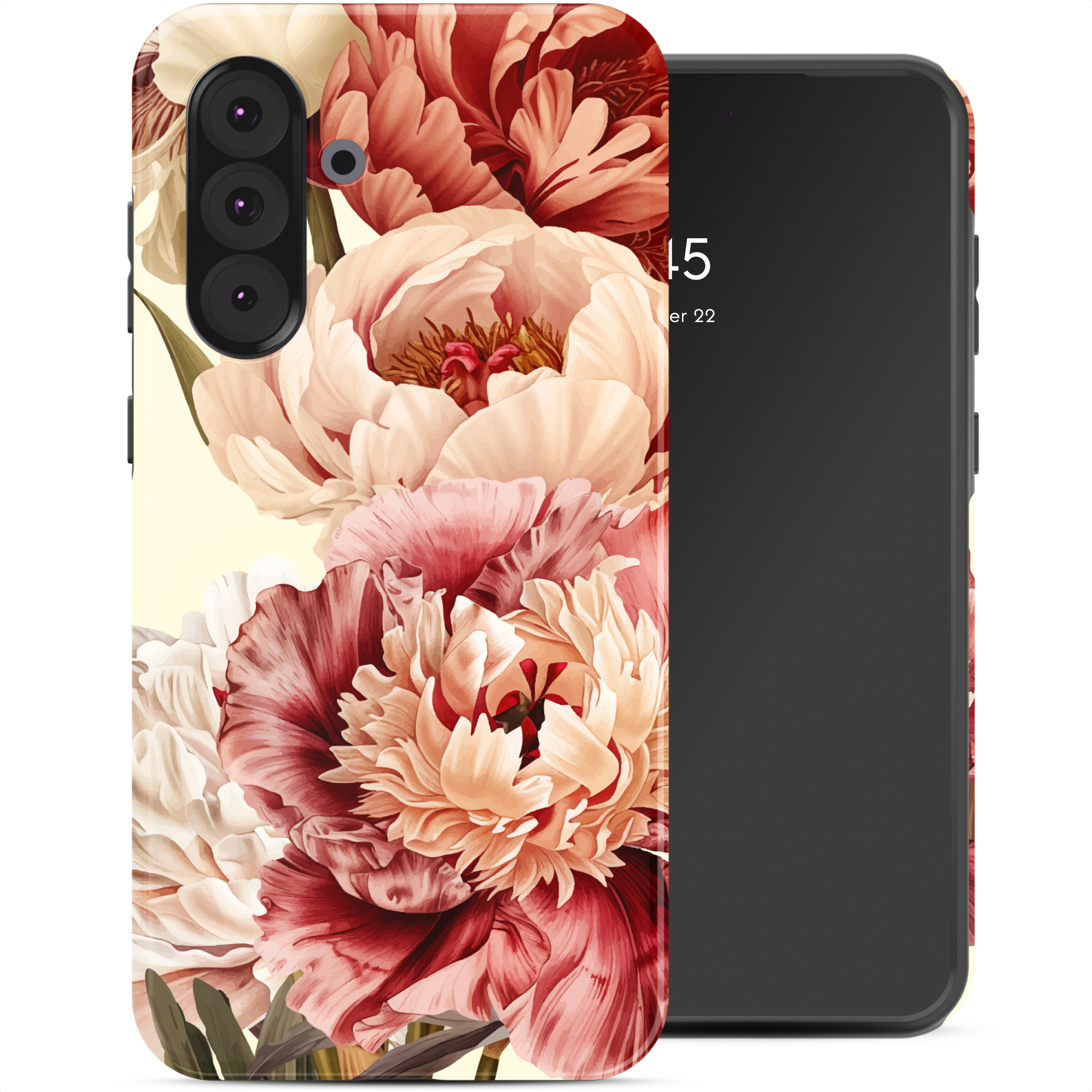 Selencia Vivid Back Cover für das Samsung Galaxy A36 / A56 - Vintage Peony