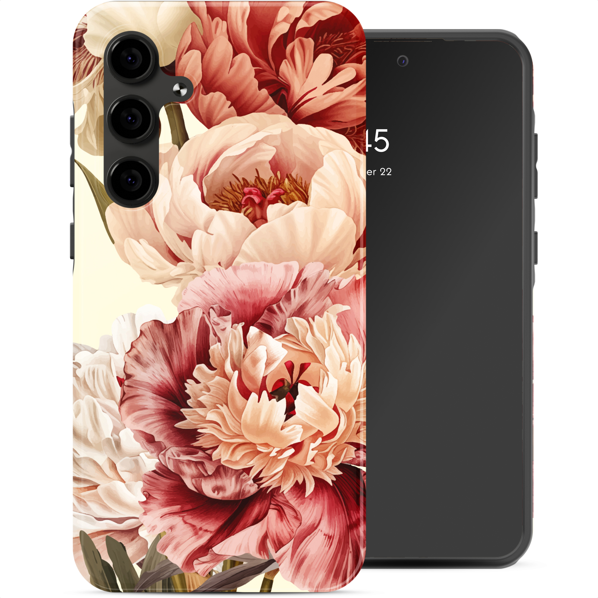 Selencia Vivid Back Cover für das Samsung Galaxy S24 FE - Vintage Peony