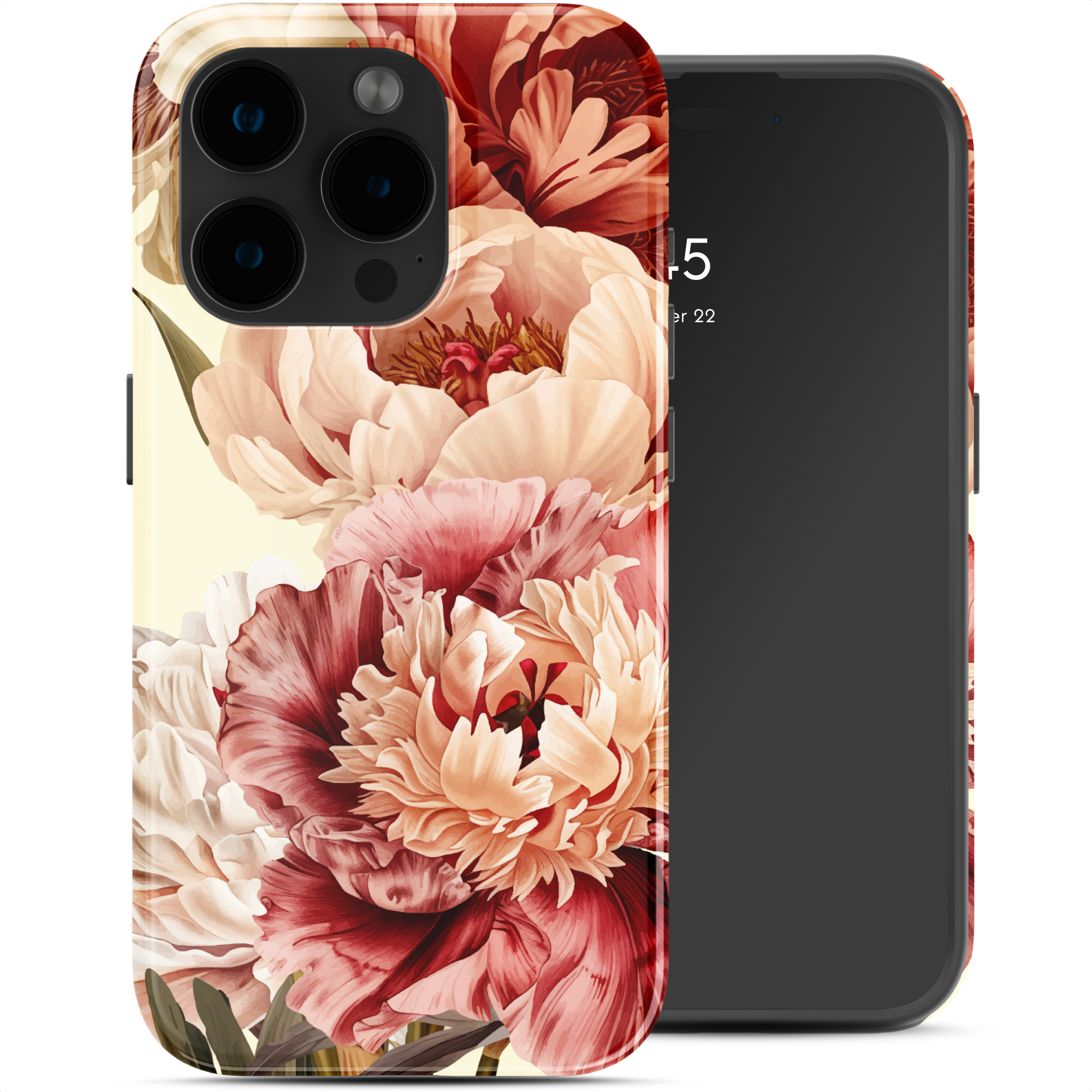 Selencia Vivid Rückabdeckung mit MagSafe für das Apple iPhone 15 Pro - Vintage Peony