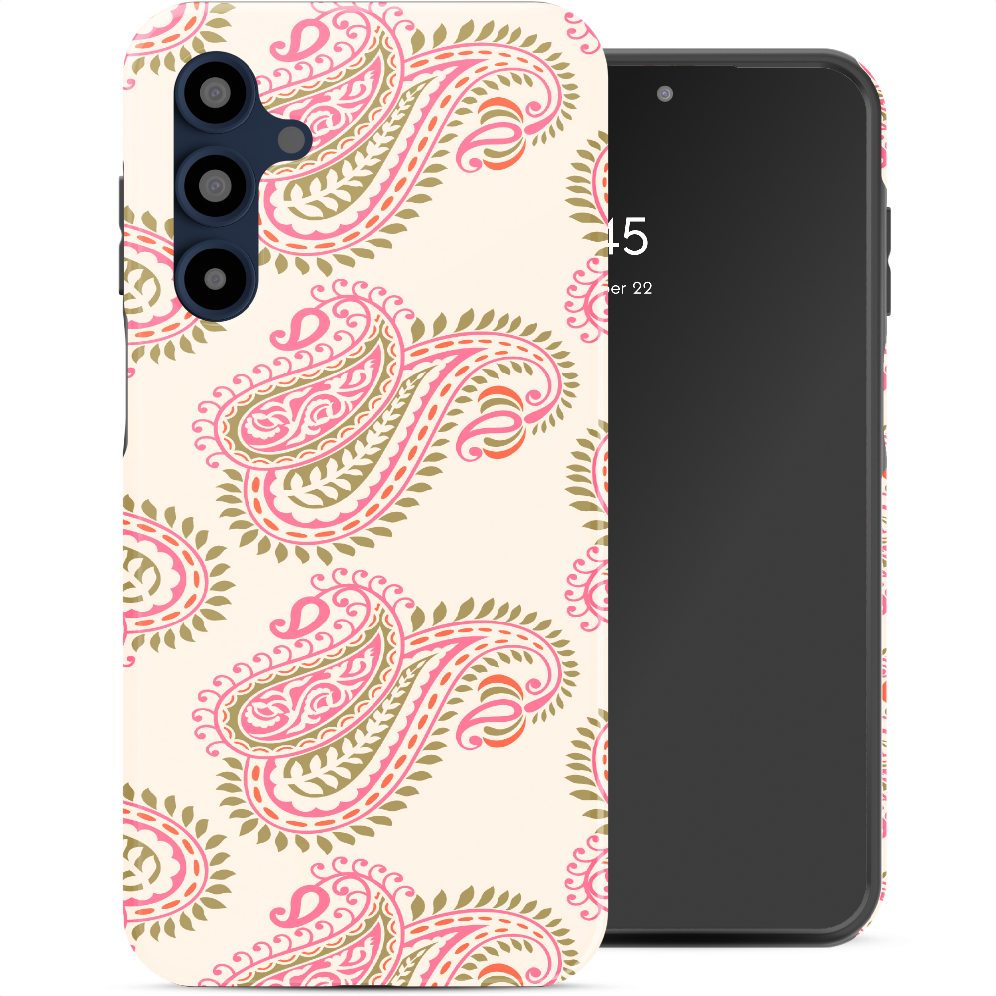 Selencia Vivid Back Cover für das Samsung Galaxy A16 - Paisley Blush