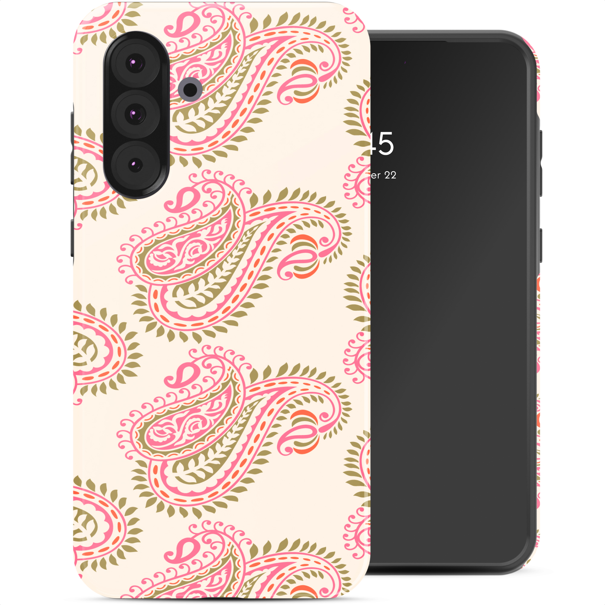 Selencia Vivid Back Cover für das Samsung Galaxy A36 / A56 - Paisley Blush