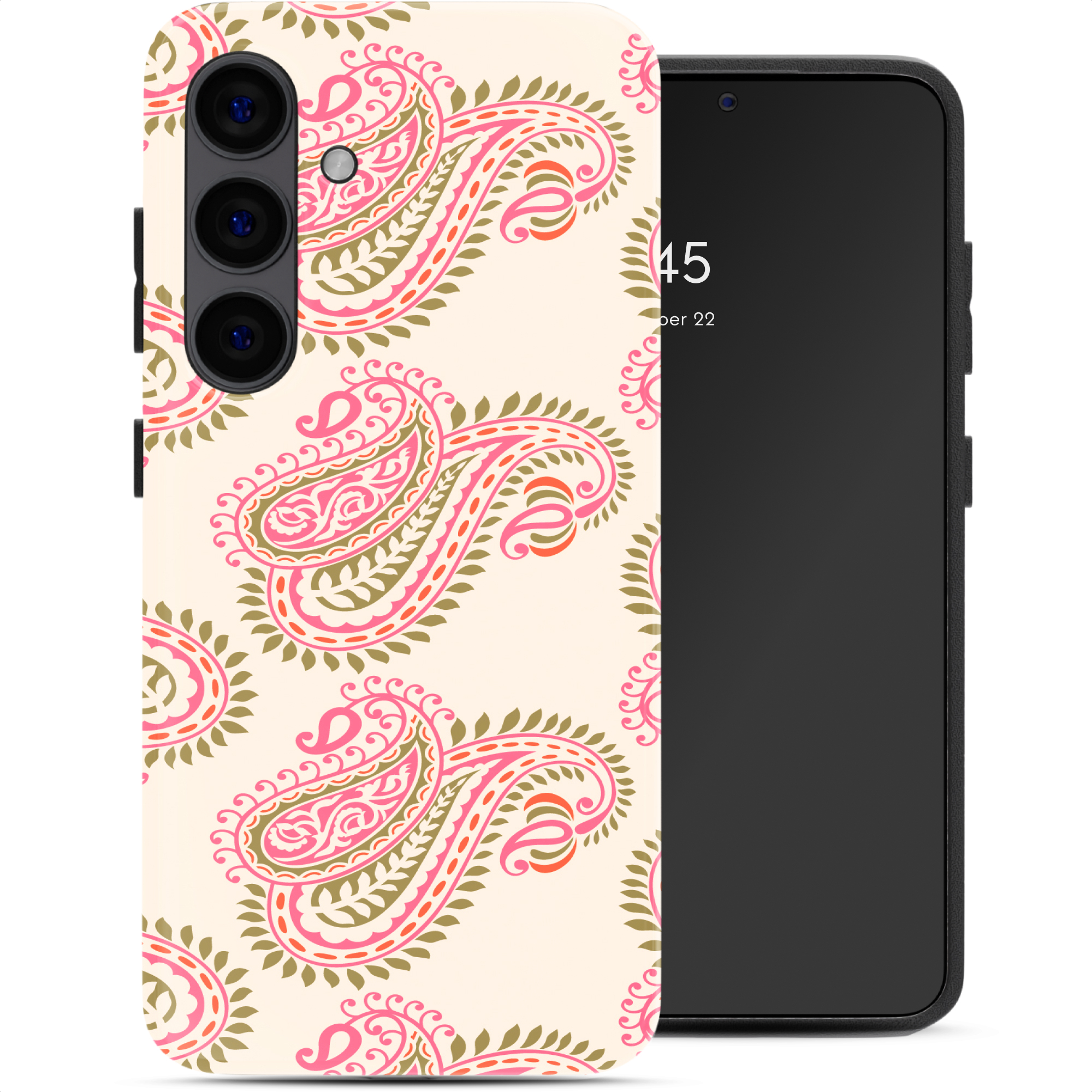 Selencia Vivid Back Cover für das Samsung Galaxy S24 - Paisley Blush