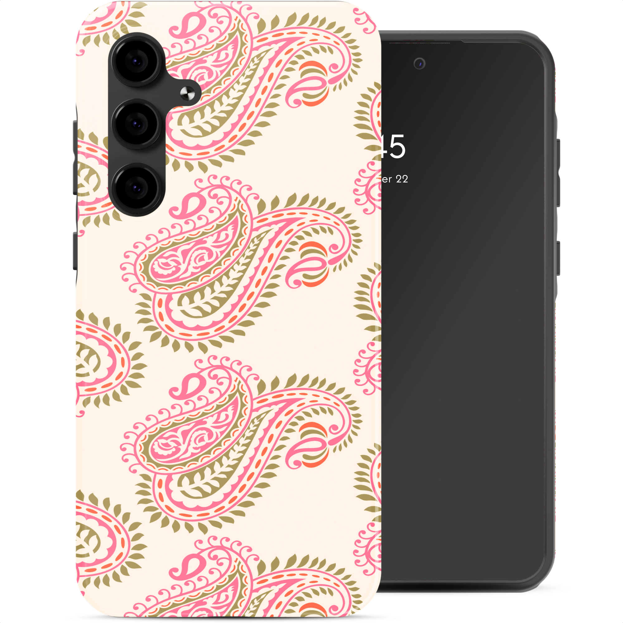 Selencia Vivid Back Cover für das Samsung Galaxy S24 FE - Paisley Blush