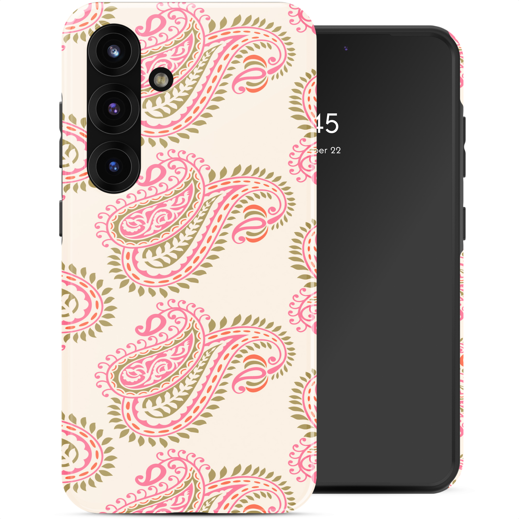 Selencia Vivid Back Cover für das Samsung Galaxy S25 - Paisley Blush
