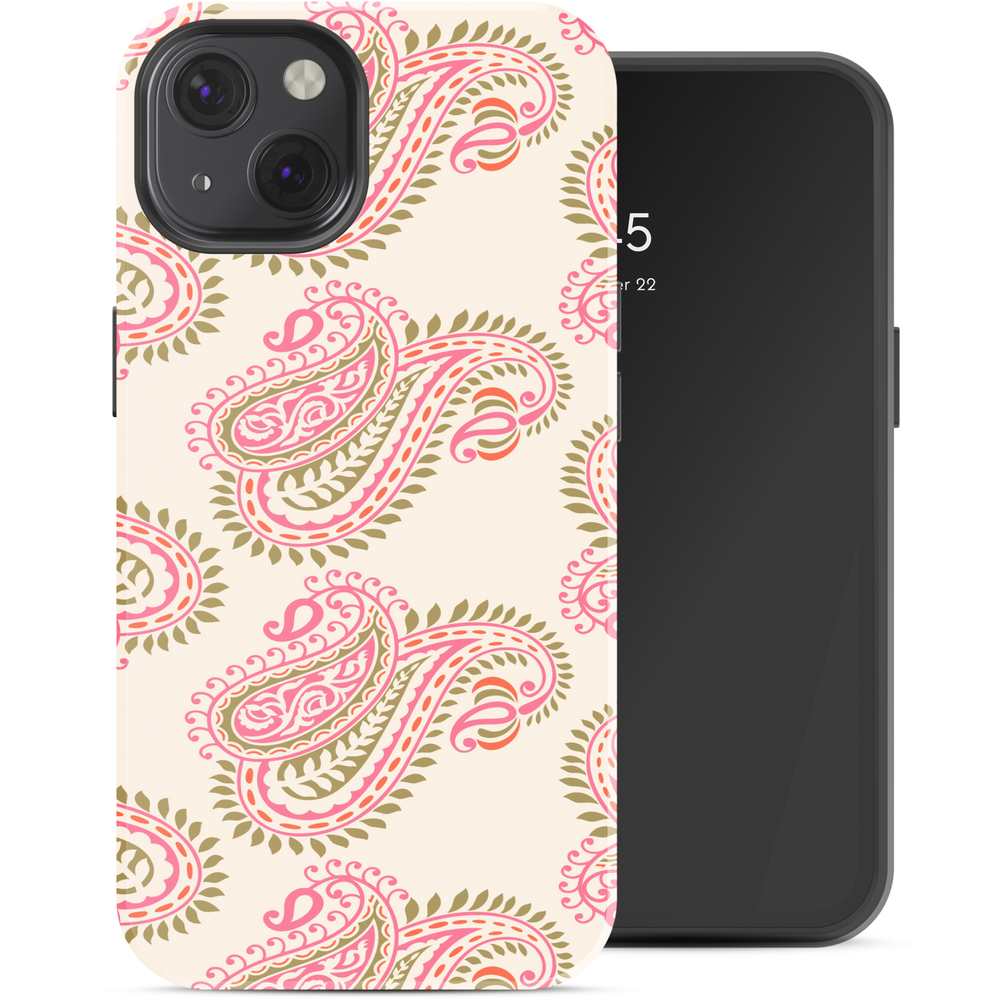 Selencia Vivid Back Cover für das Apple iPhone 13 - Paisley Blush