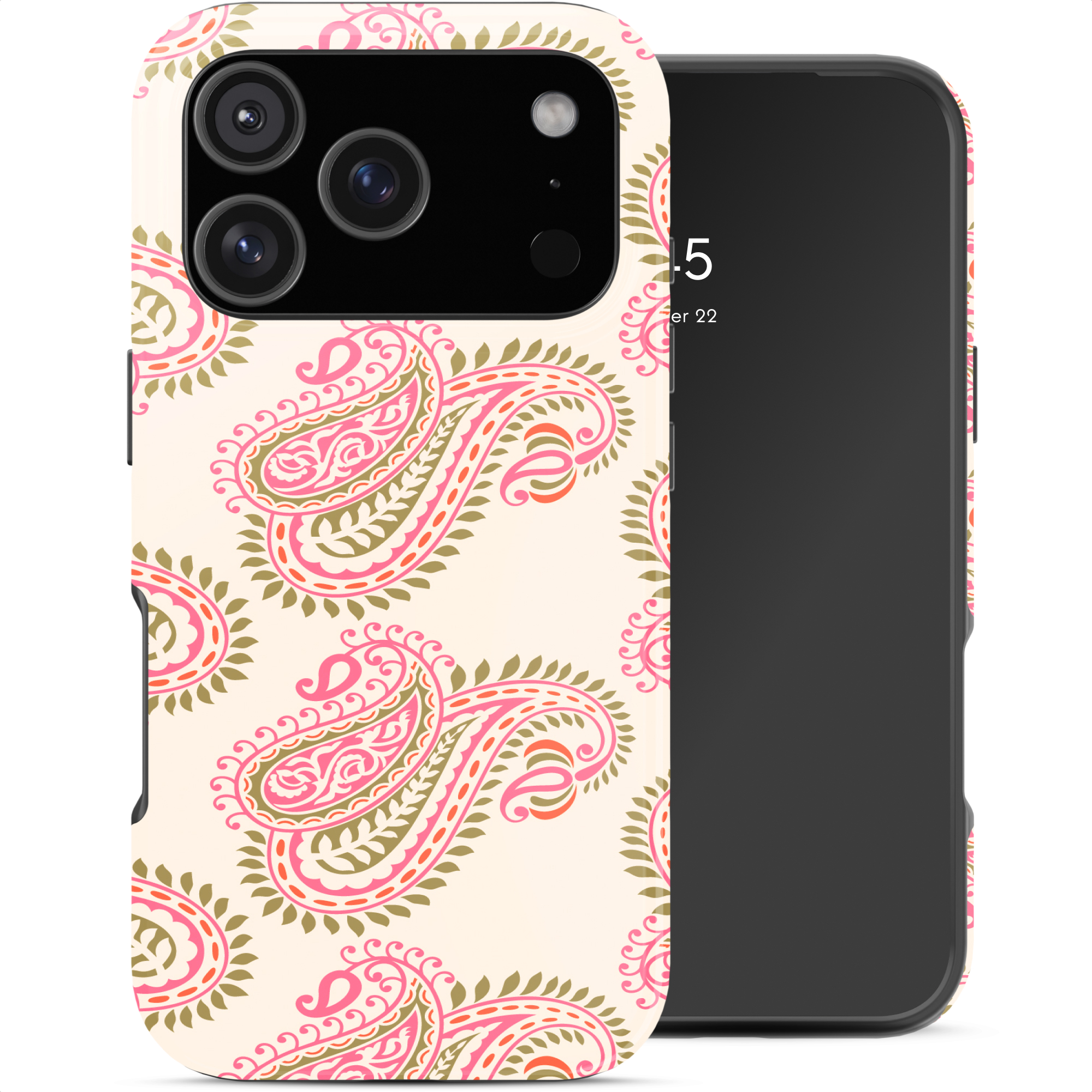 Selencia Vivid Rückabdeckung mit MagSafe für das Apple iPhone 17 Pro Max - Paisley Blush