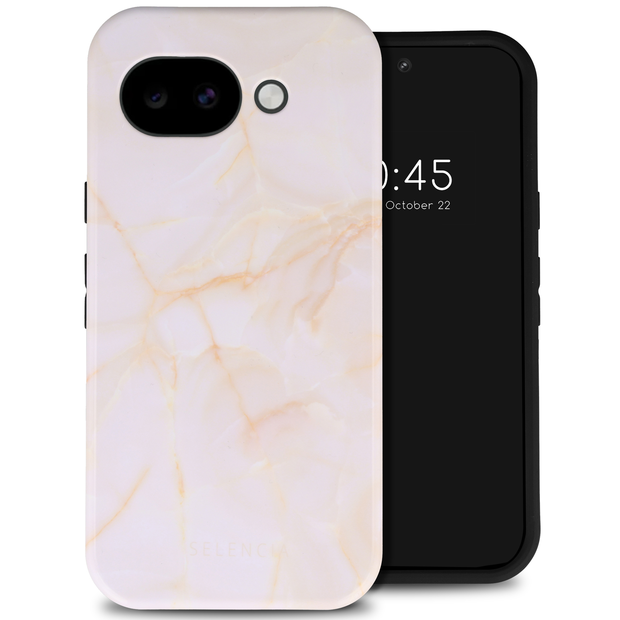 Selencia Vivid Rückabdeckung mit MagSafe für das Google Pixel 10a - Golden Beige Marble
