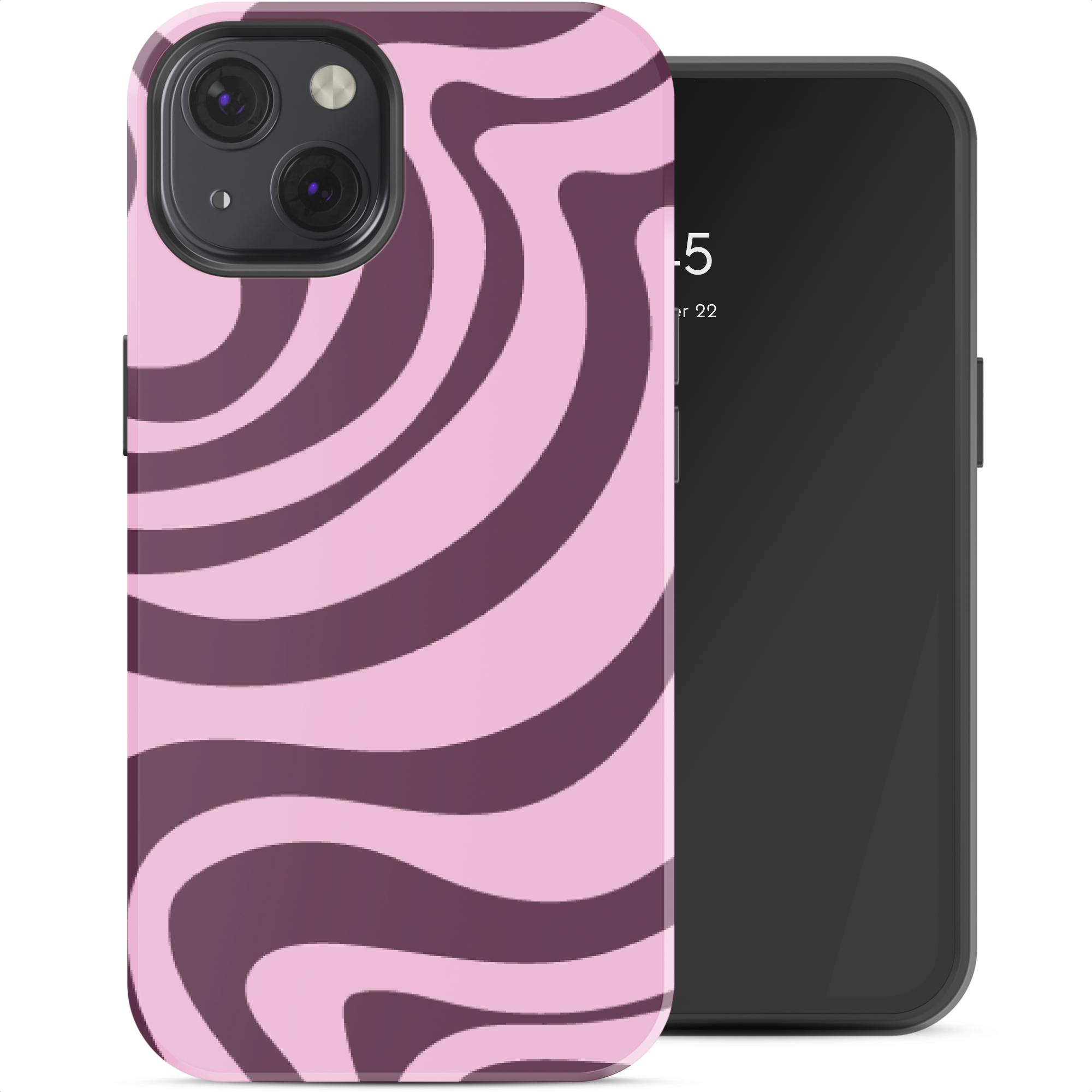 Selencia Vivid Back Cover für das Apple iPhone 13 - Wavy Swirl Pink Plum