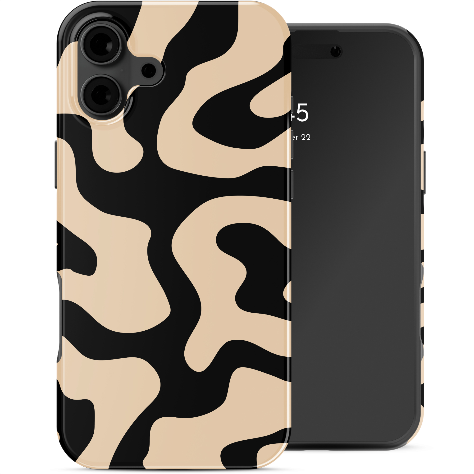 Selencia Vivid Back Cover für das Apple iPhone 16 - Art Wave Black