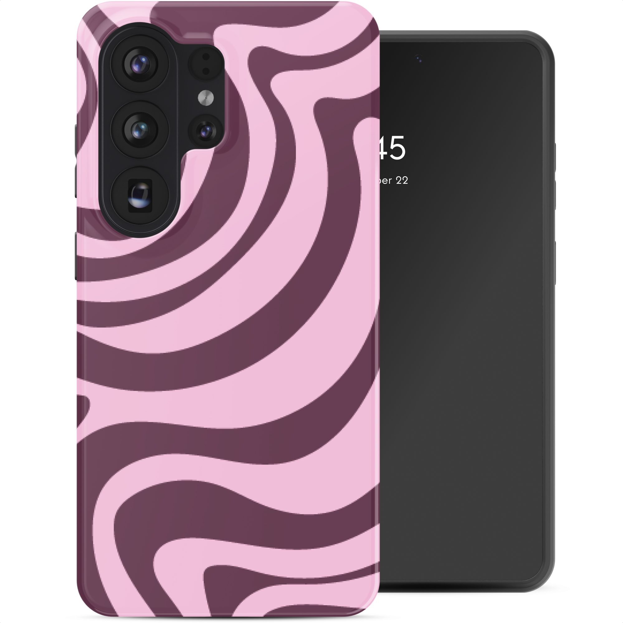 Selencia Vivid Back Cover für das Samsung Galaxy S26 Ultra - Wavy Swirl Pink Plum
